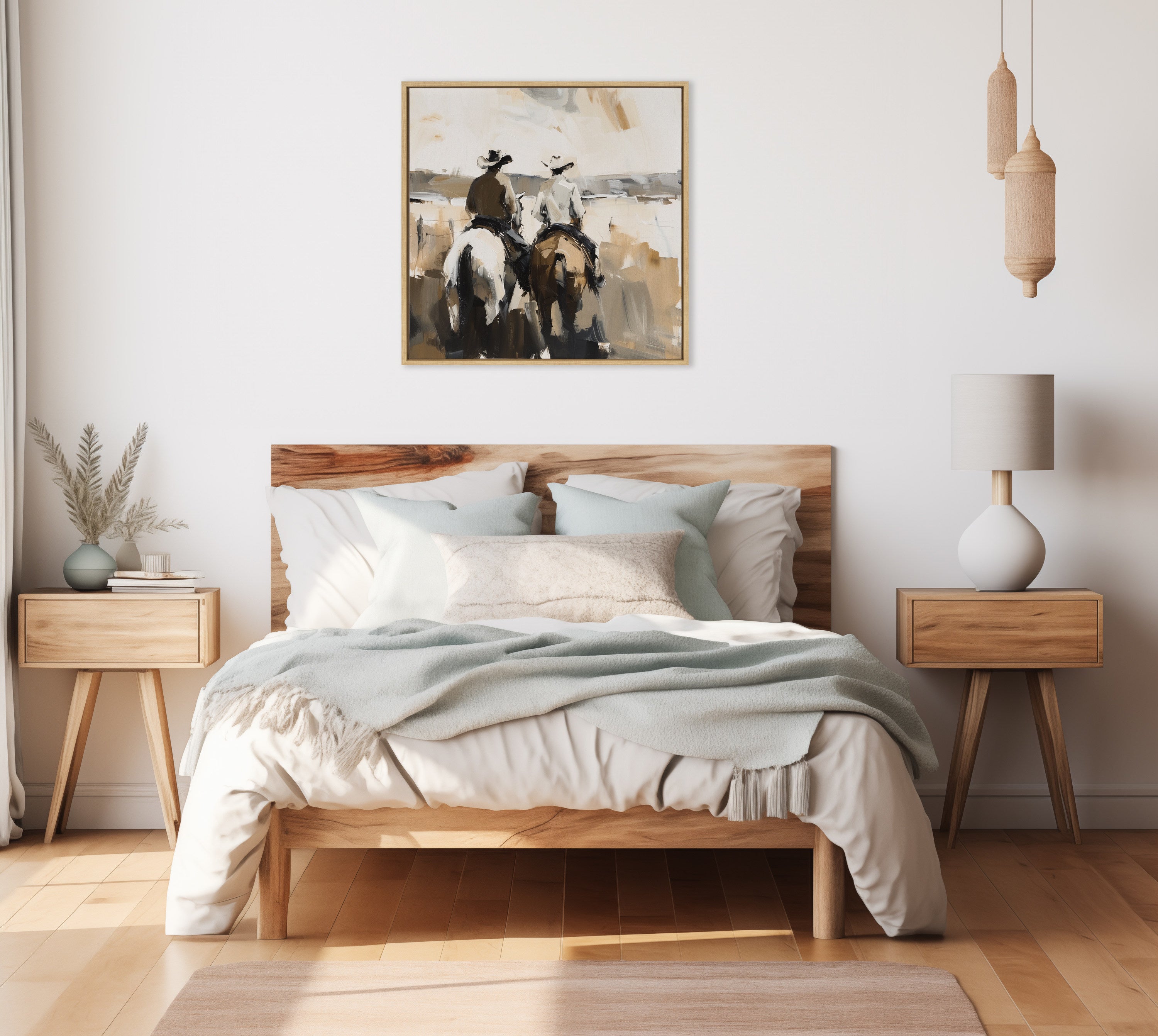 Framed Canvas 30x30 Sylvie Natural 4