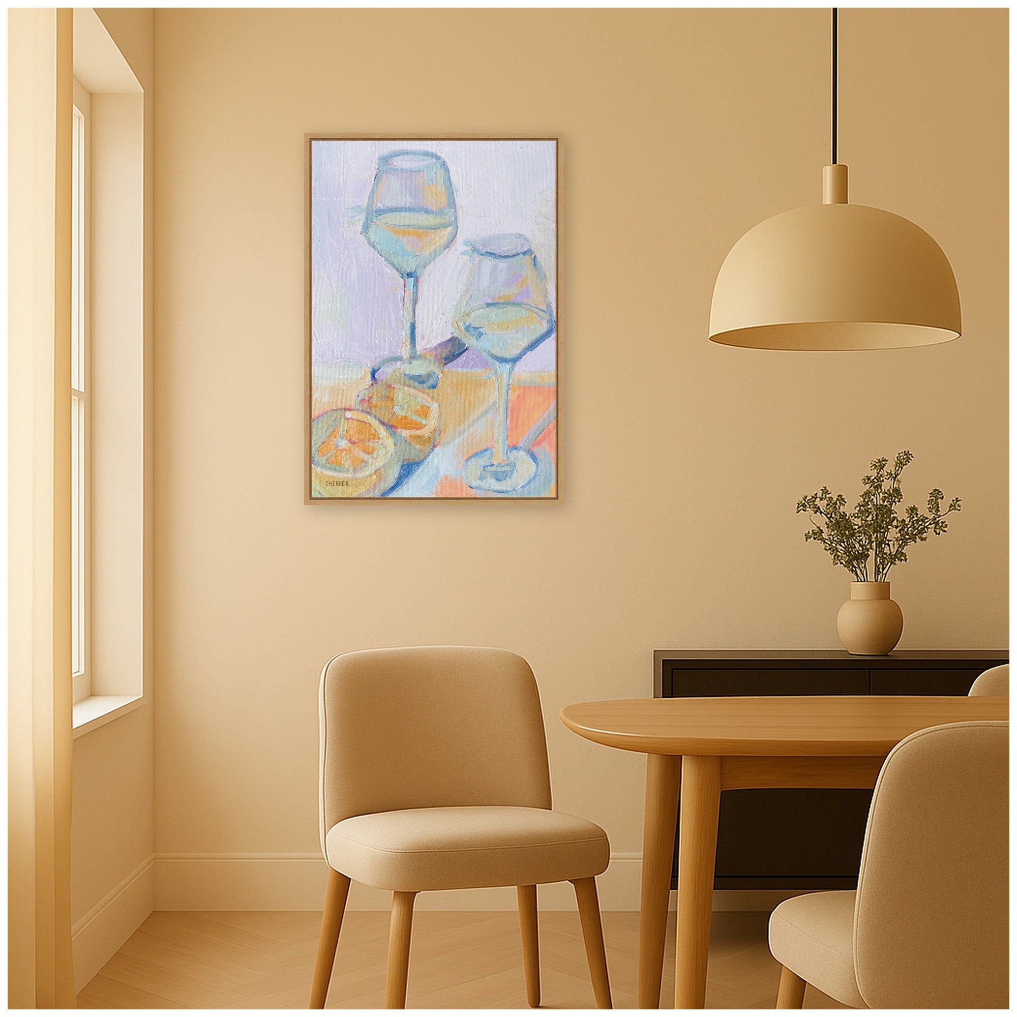Framed Canvas Sylvie Natural 23x33 5