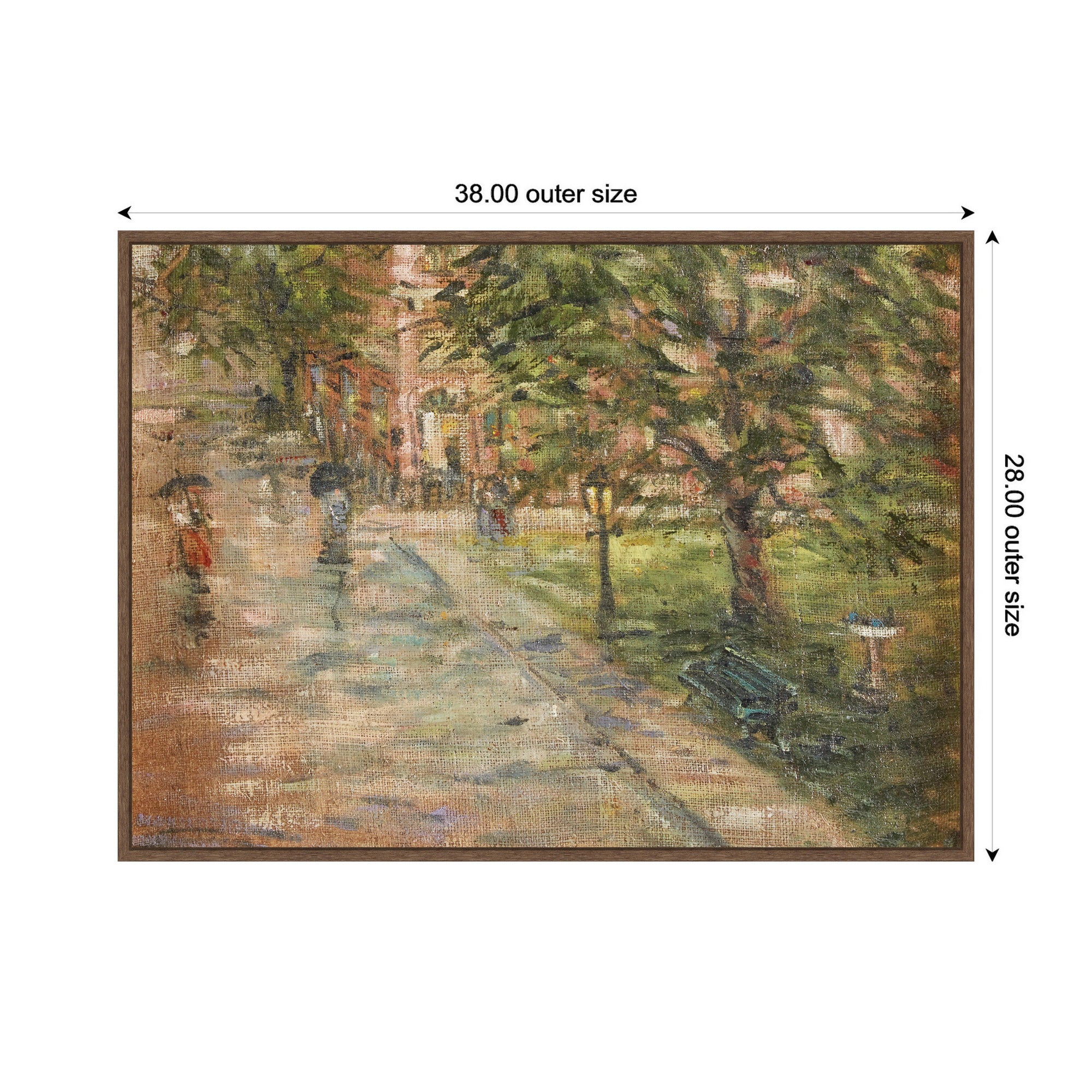 Framed Canvas Sylvie Walnut 38x28 2