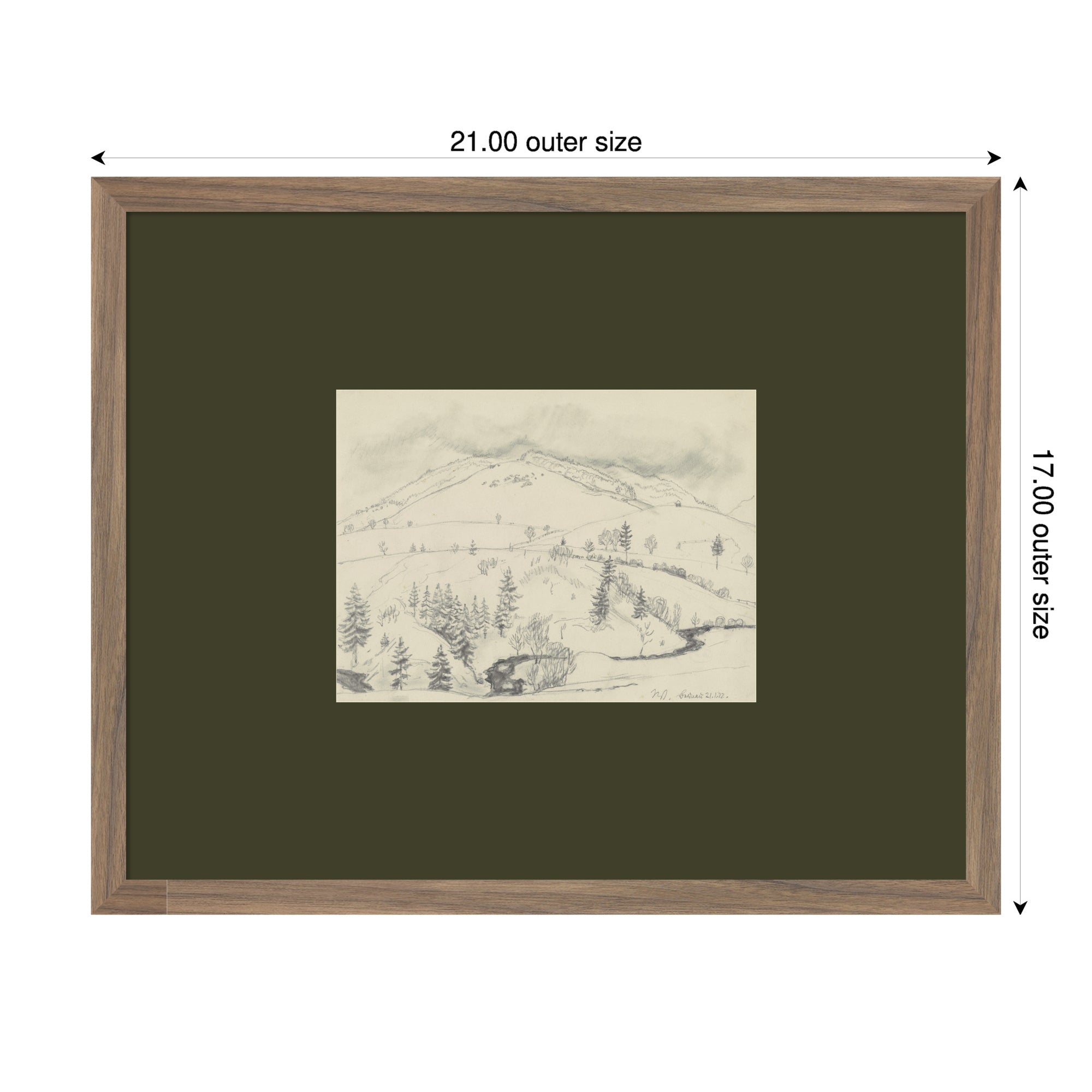 Framed Art Svelte Walnut 21x17 2