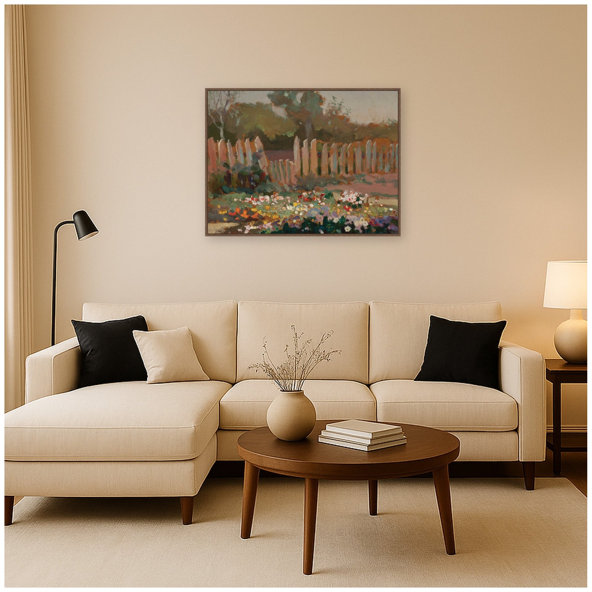 Framed Canvas 42x32 Sylvie Walnut 6
