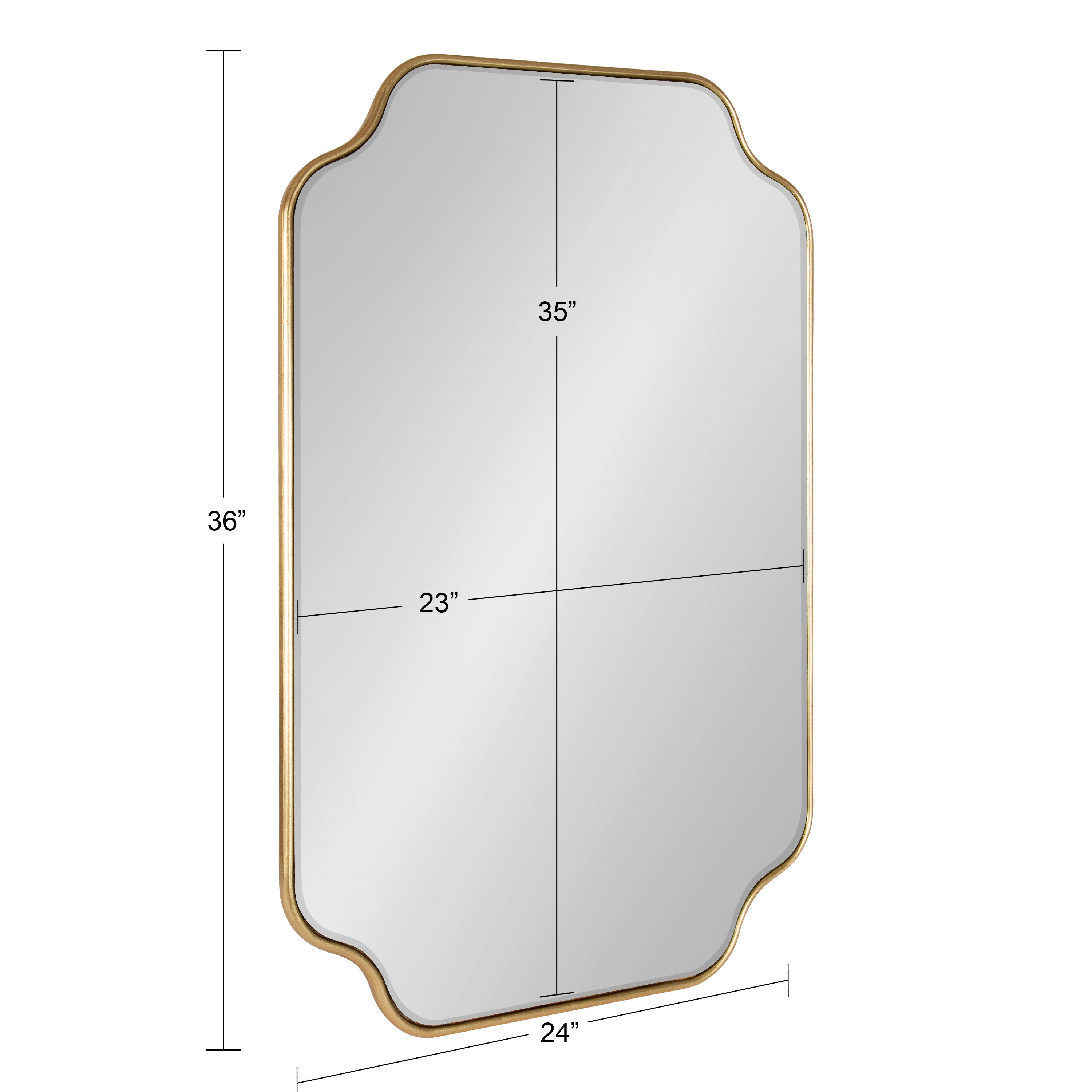Scallop Mirror 24x36 Gold 5