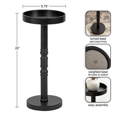 Drink Table Black 10x10x22 2