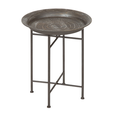 Side Table Dark Silver 17x17x21 1
