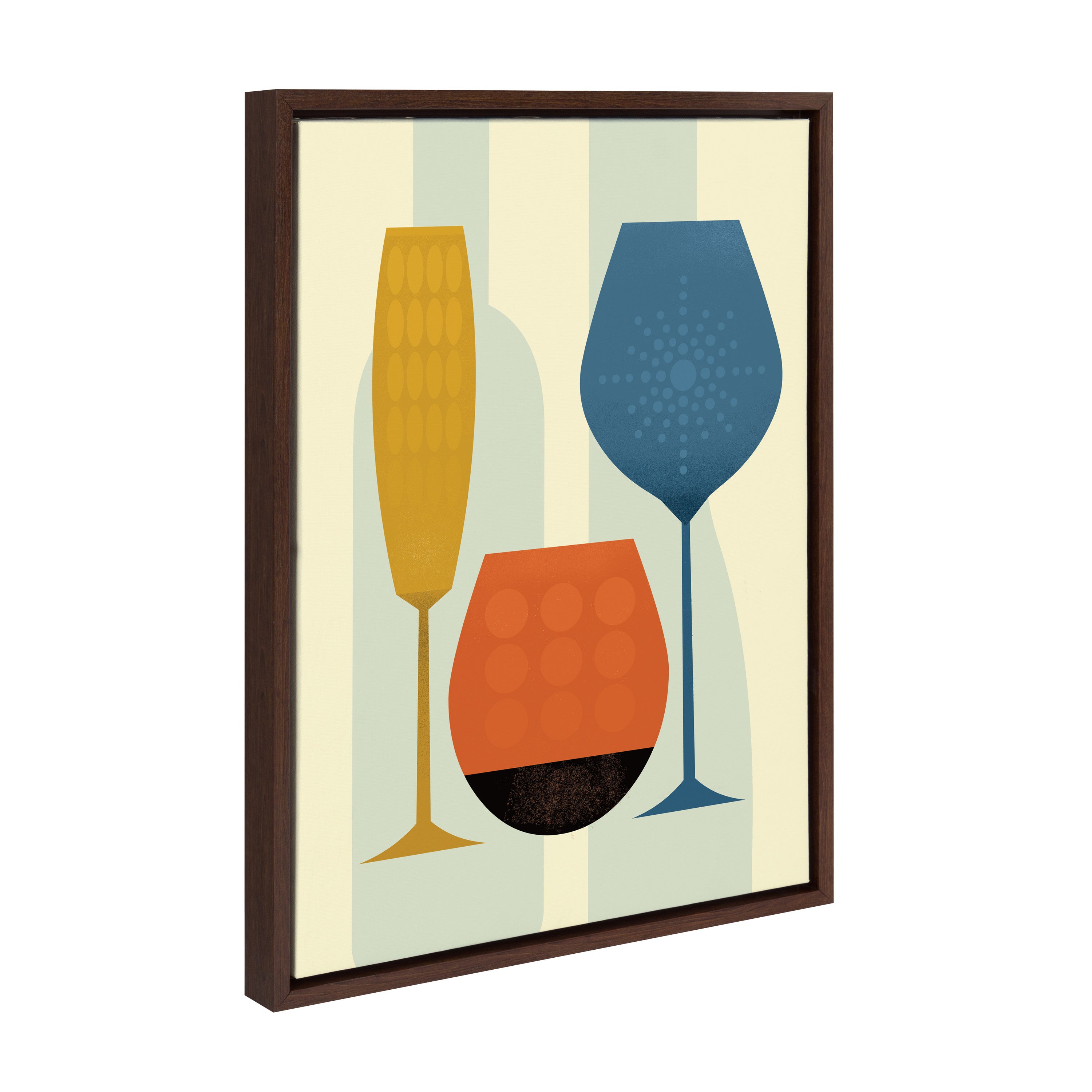 Sylvie Wine Framed Canvas by Amber Leaders Designs