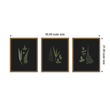 Framed Art Set 3 Piece Set 17x21 Belvedere Bronze 2