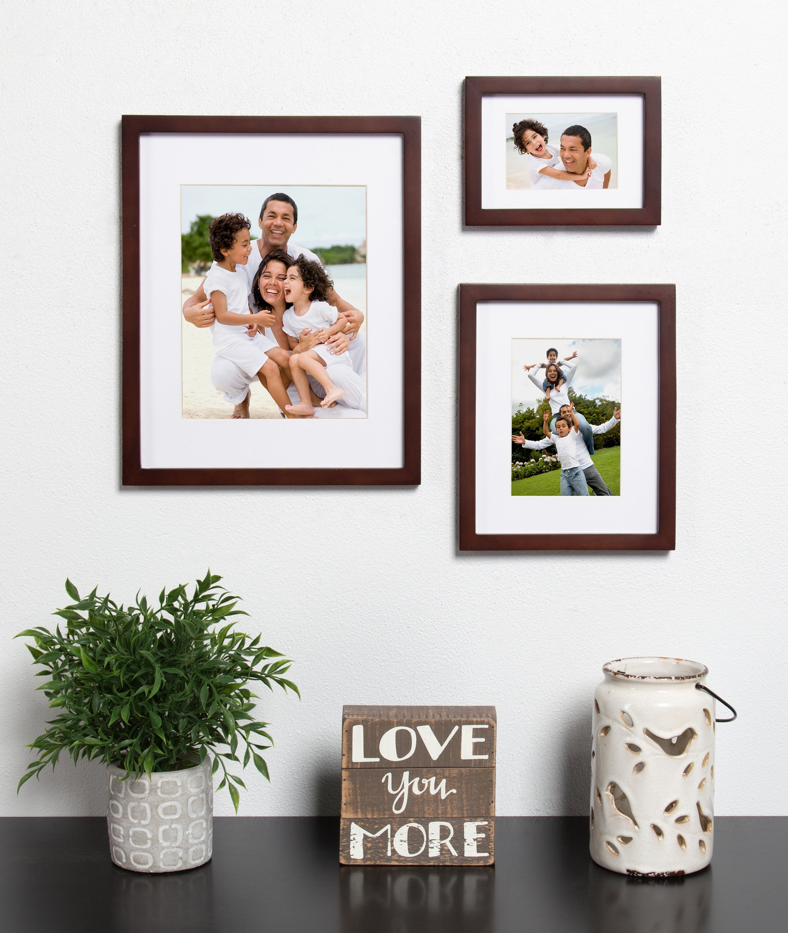 Wall Frame Walnut Brown 11x14 matted to 8x10 7