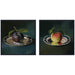 Art Set 2 Piece Set 22x22 Sylvie Beaded Black 1