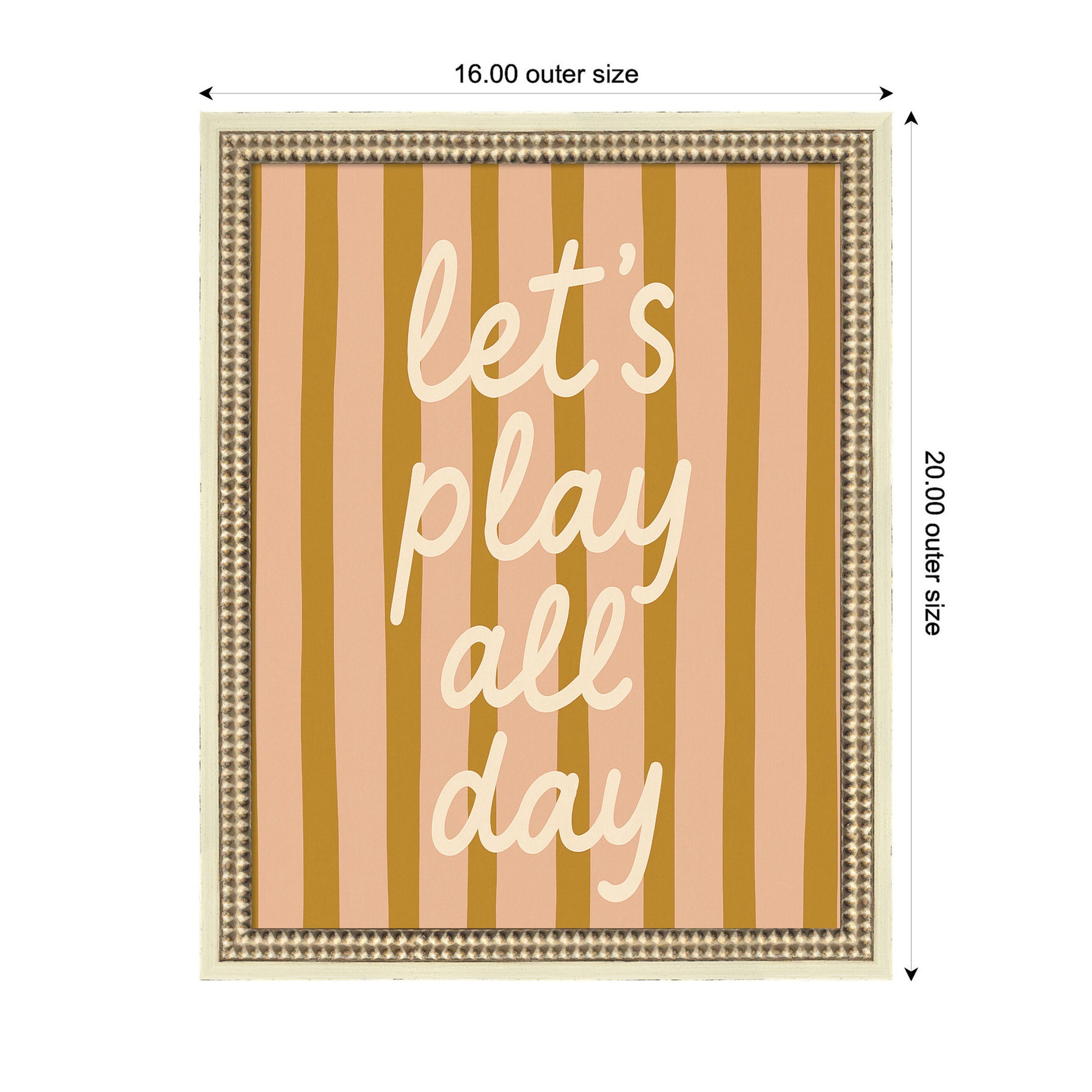 Lets Play All Day by Laura Moss Framed Mounted Canvas Wall Art Print