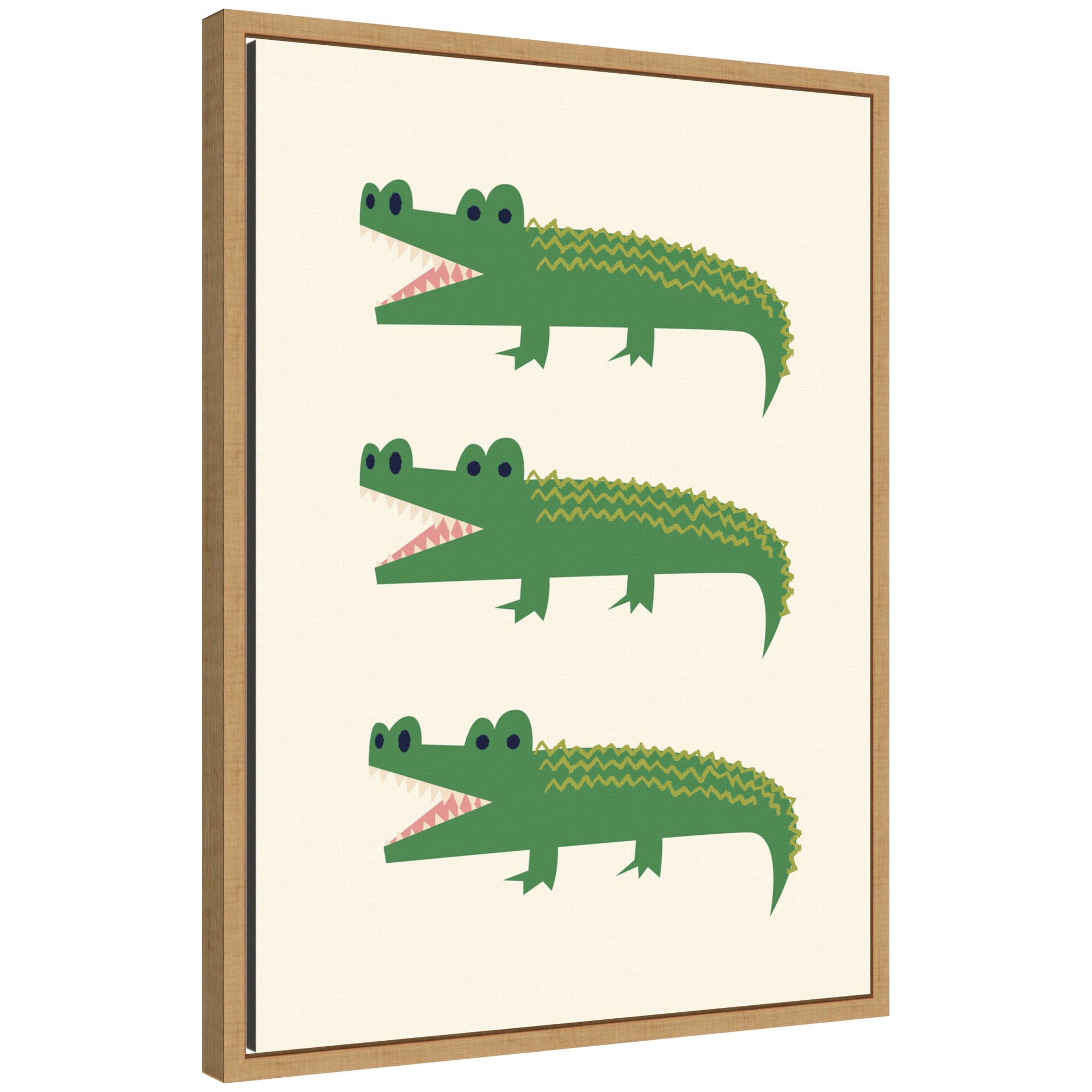 Alligator by Laura Moss Framed Canvas Wall Art Print
