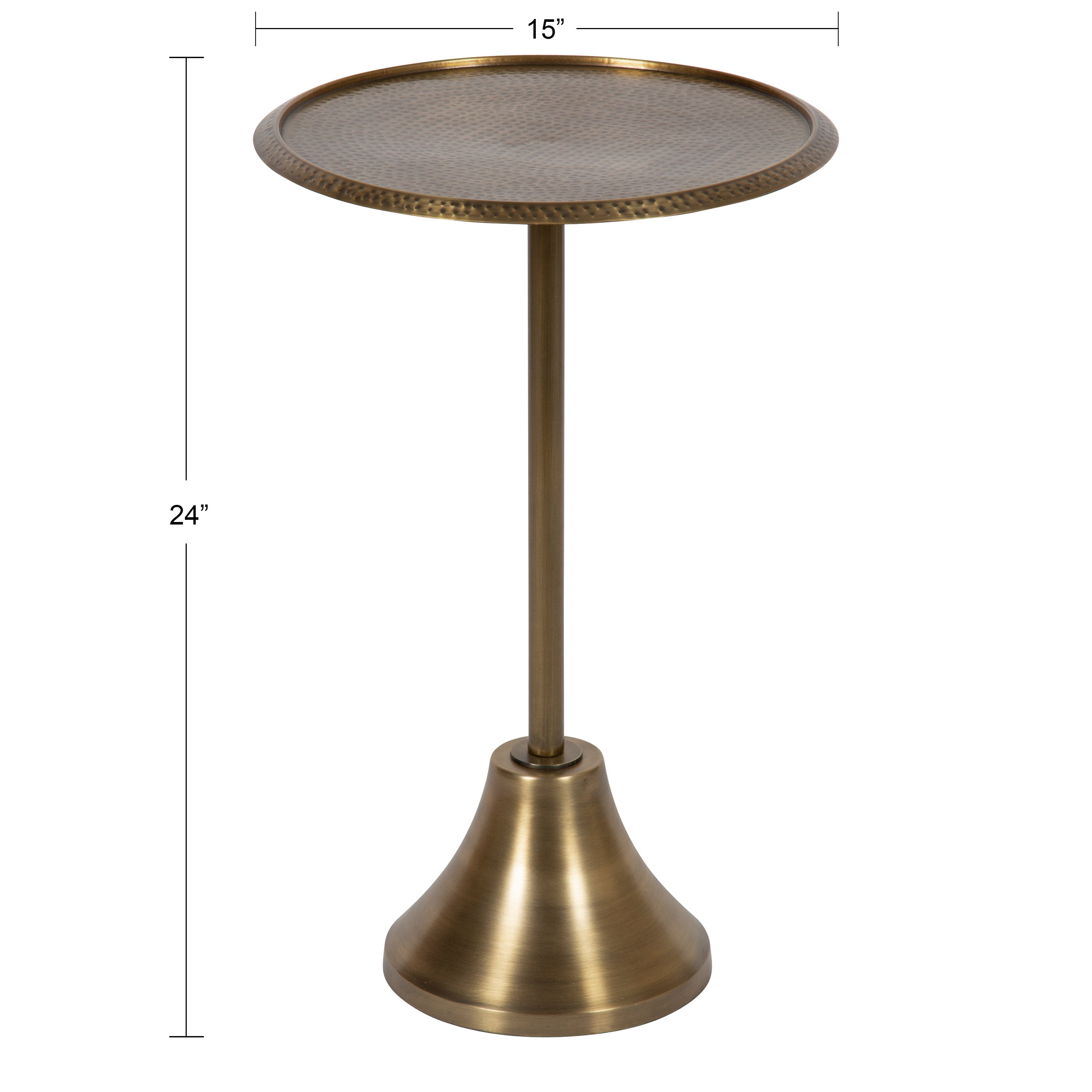Side Table Gold 15x15x24 2