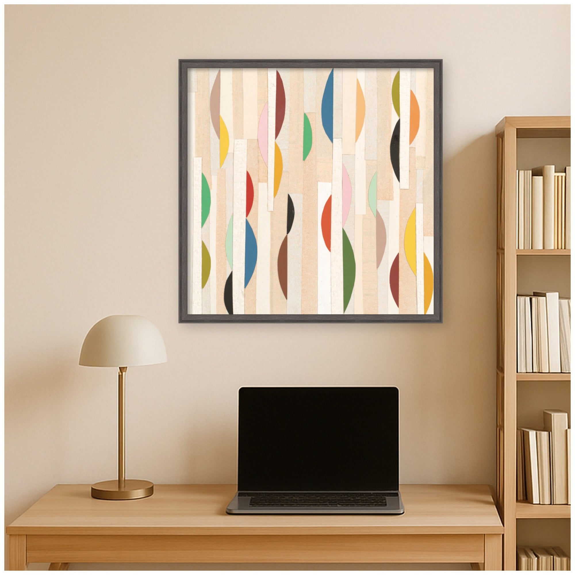 Geometric Abstract 1 by Felicia Dadak Framed Mounted Canvas Wall Art Print