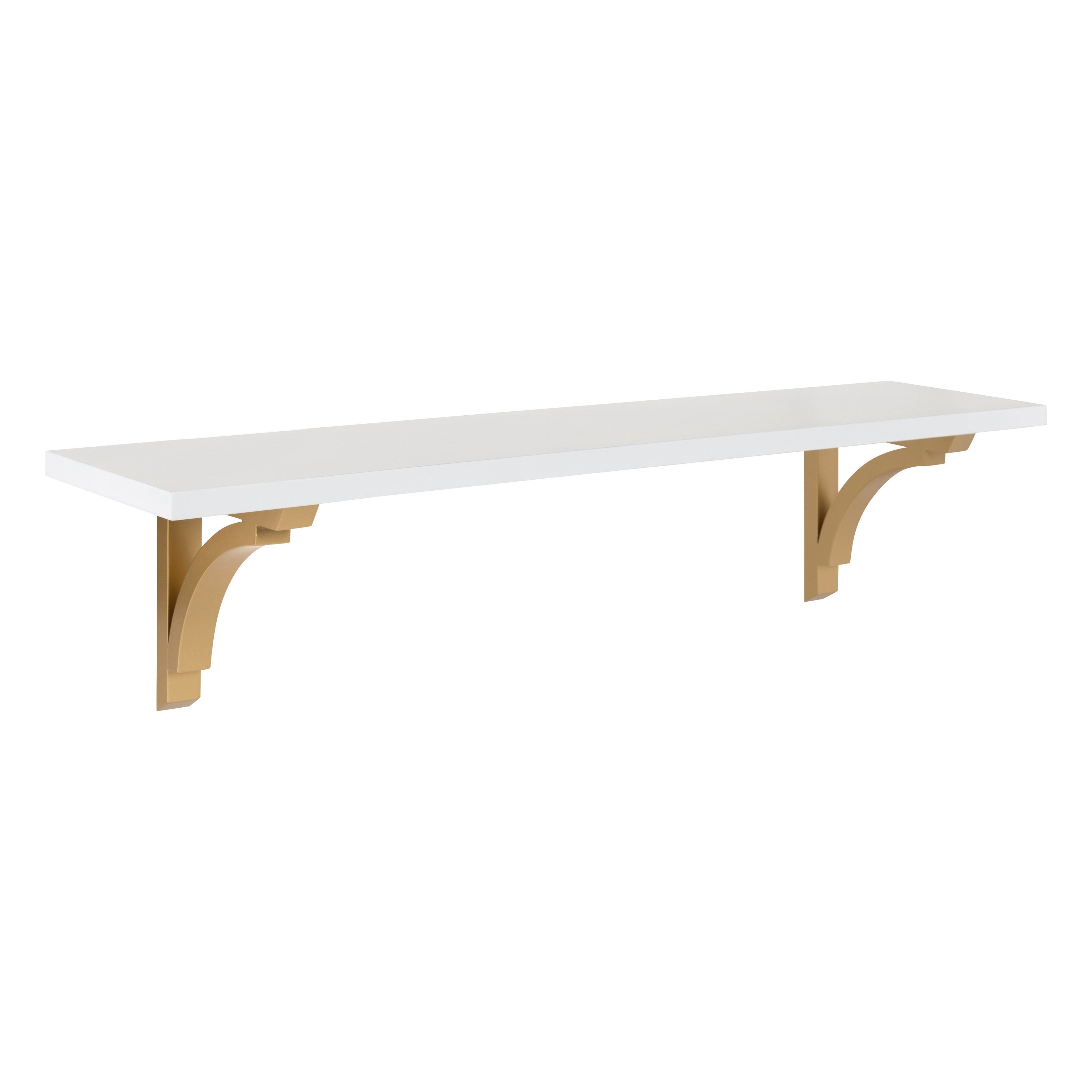 Floating Shelf 36" White Gold 1