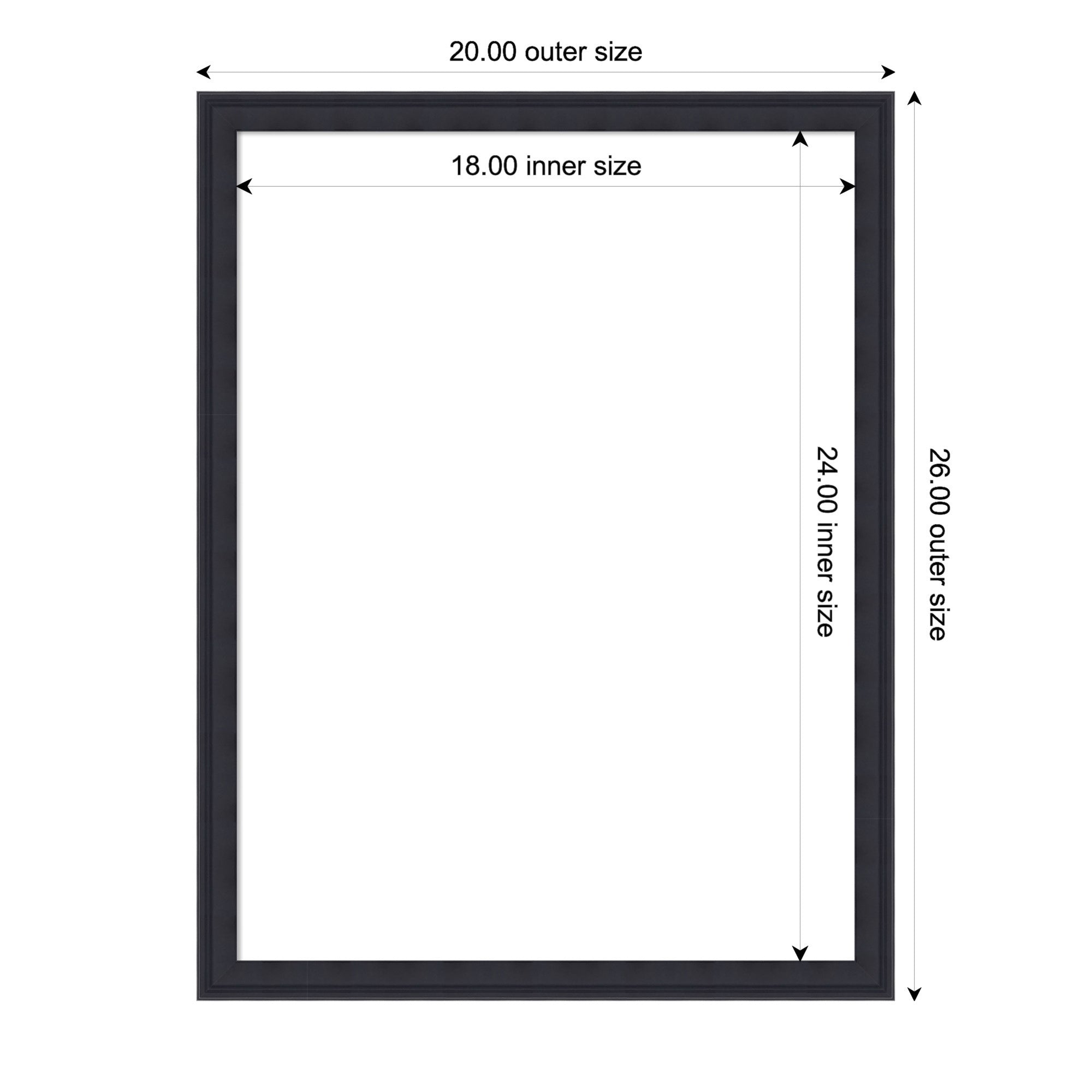 Dry Erase Board Florence Black 20x26 2