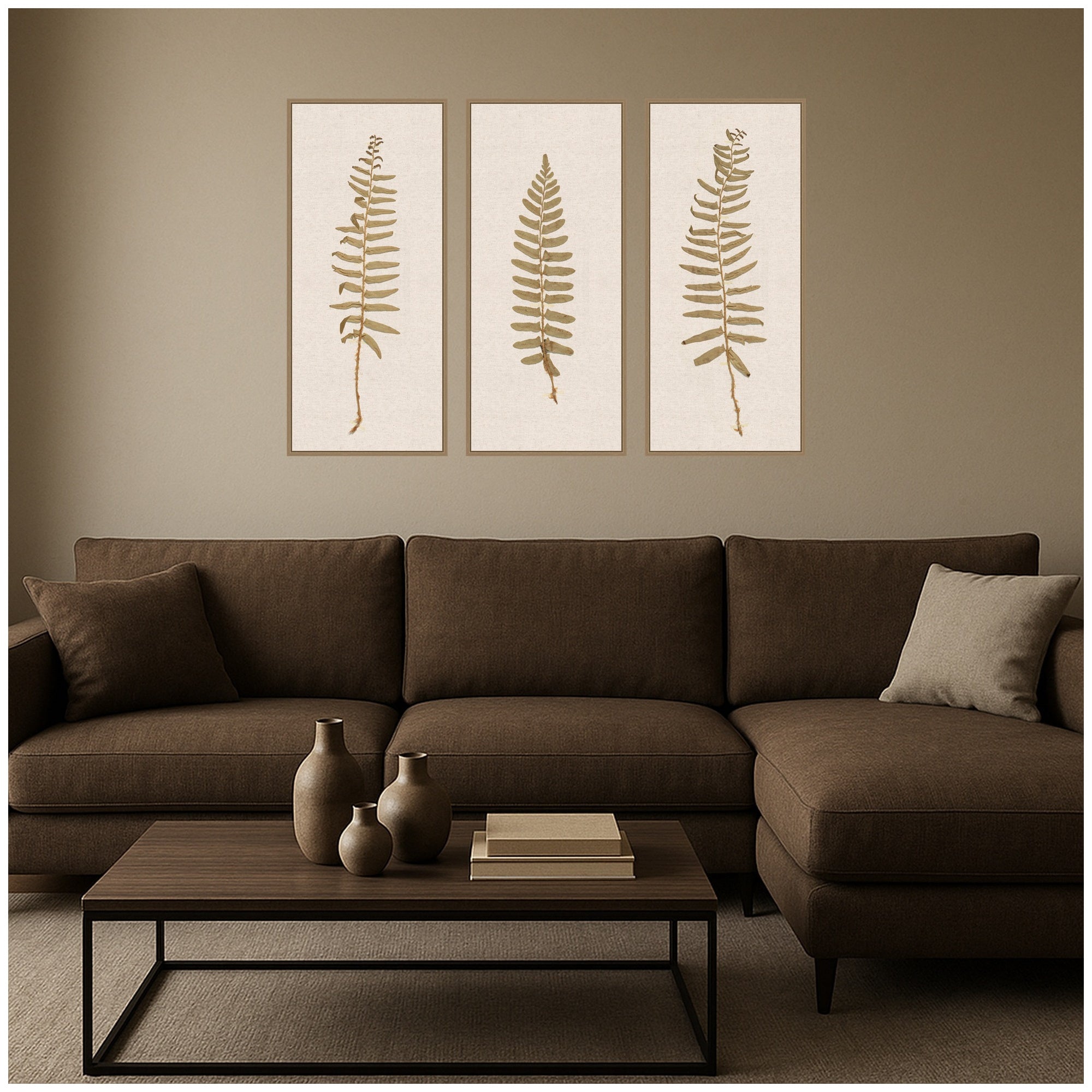 Art Set 3 Piece Set 18x40 Sylvie Dark Gold 5