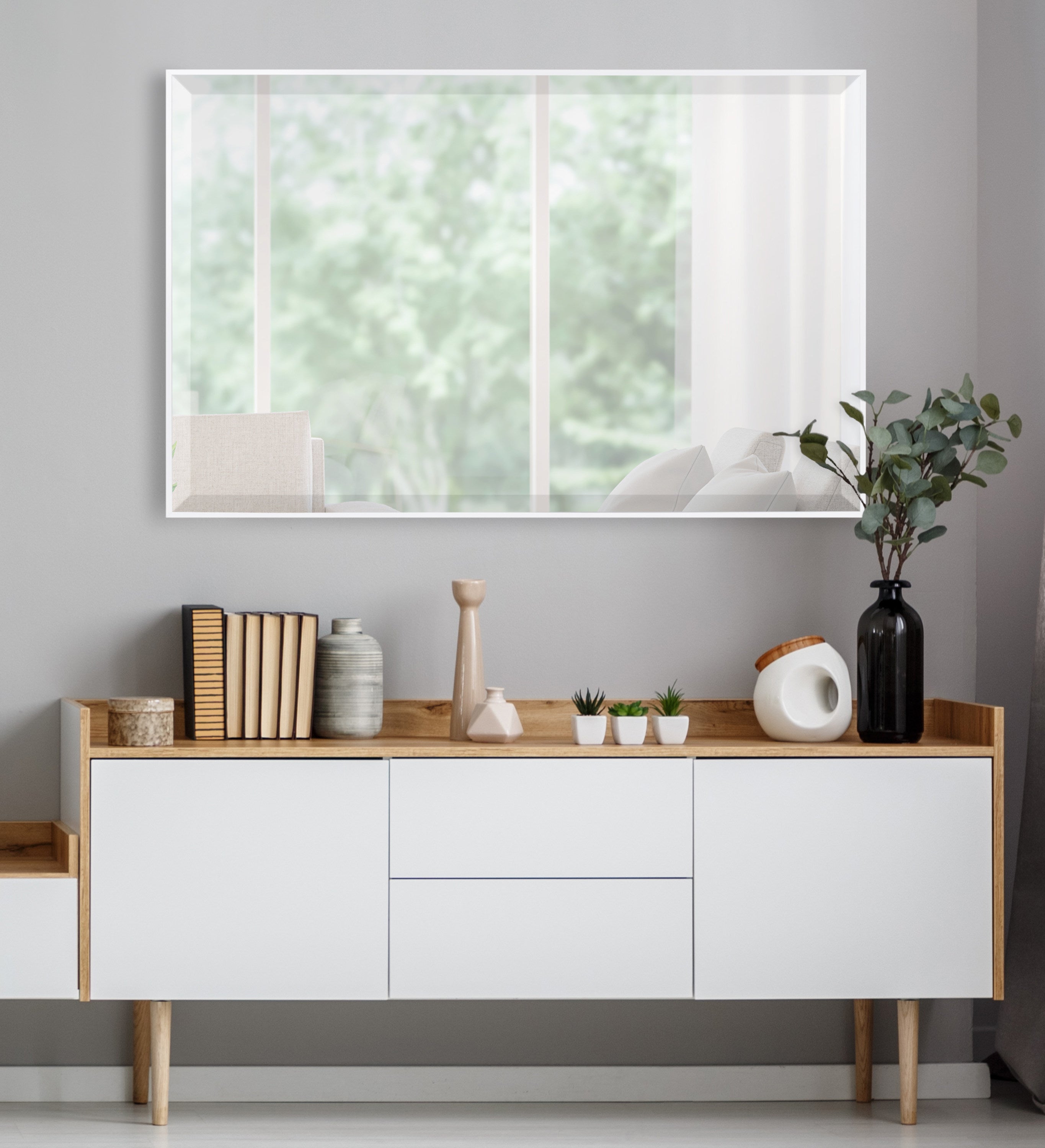 Rectangle Mirror White 24.75x36.75 7