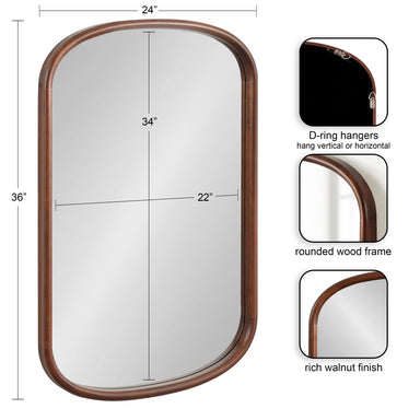 Capsule Mirror Dark Brown 24x36 2
