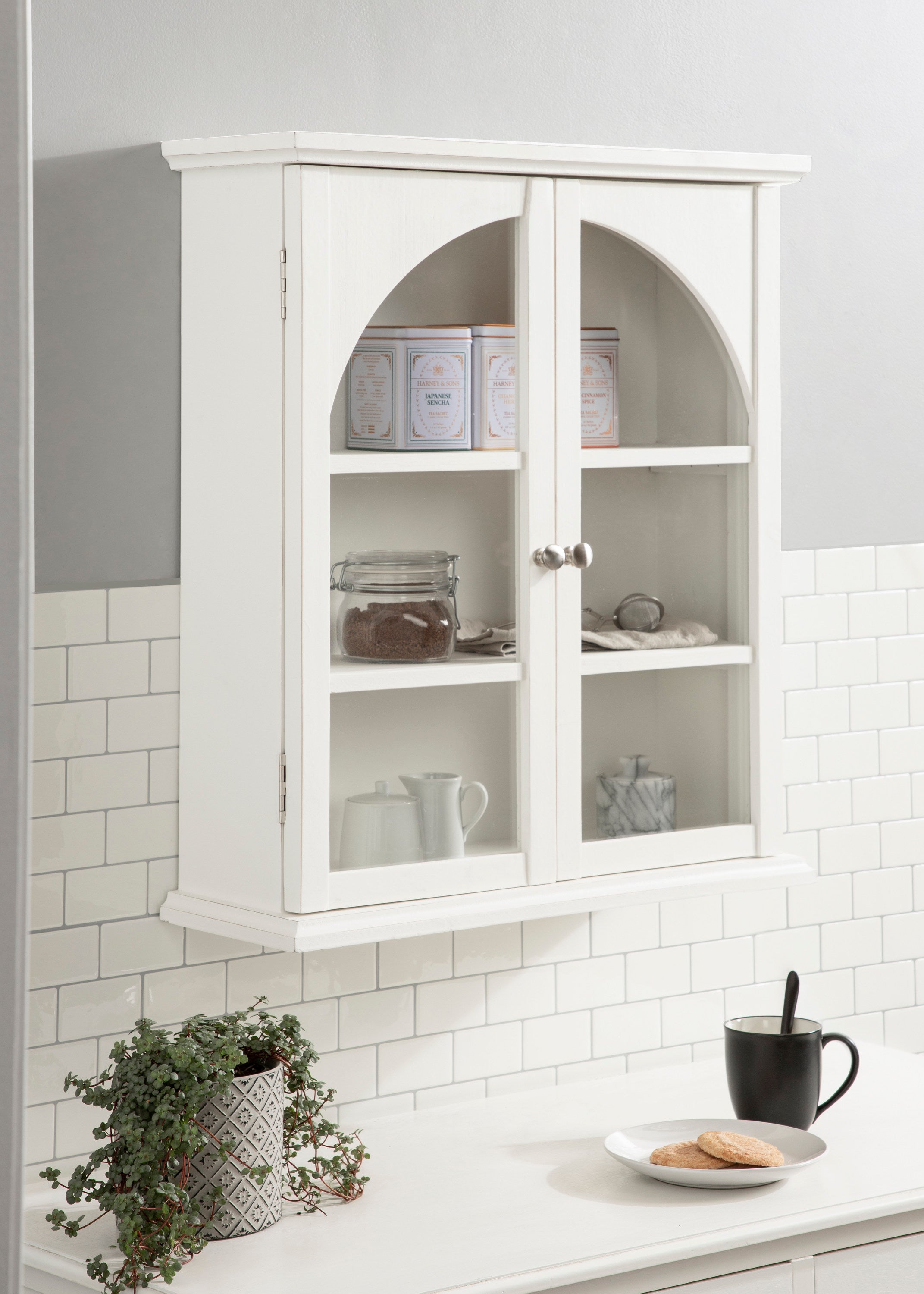 Walsted Decorative Wood Arch Cabinet