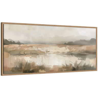 Framed Canvas 40x18 Sylvie Beaded Rustic Natural 1