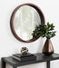 Round Mirror Dark Brown 22" Diameter 5