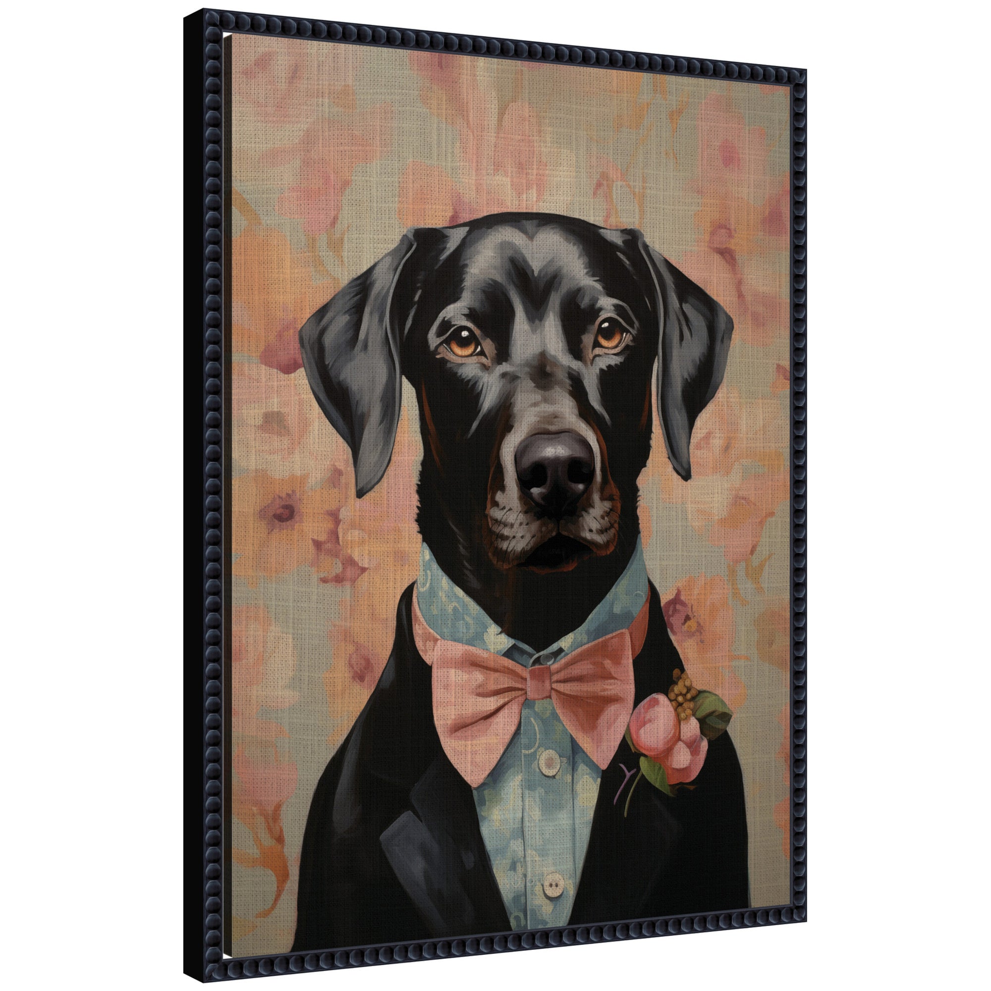 Framed Canvas 18x24 Sylvie Beaded Black 1