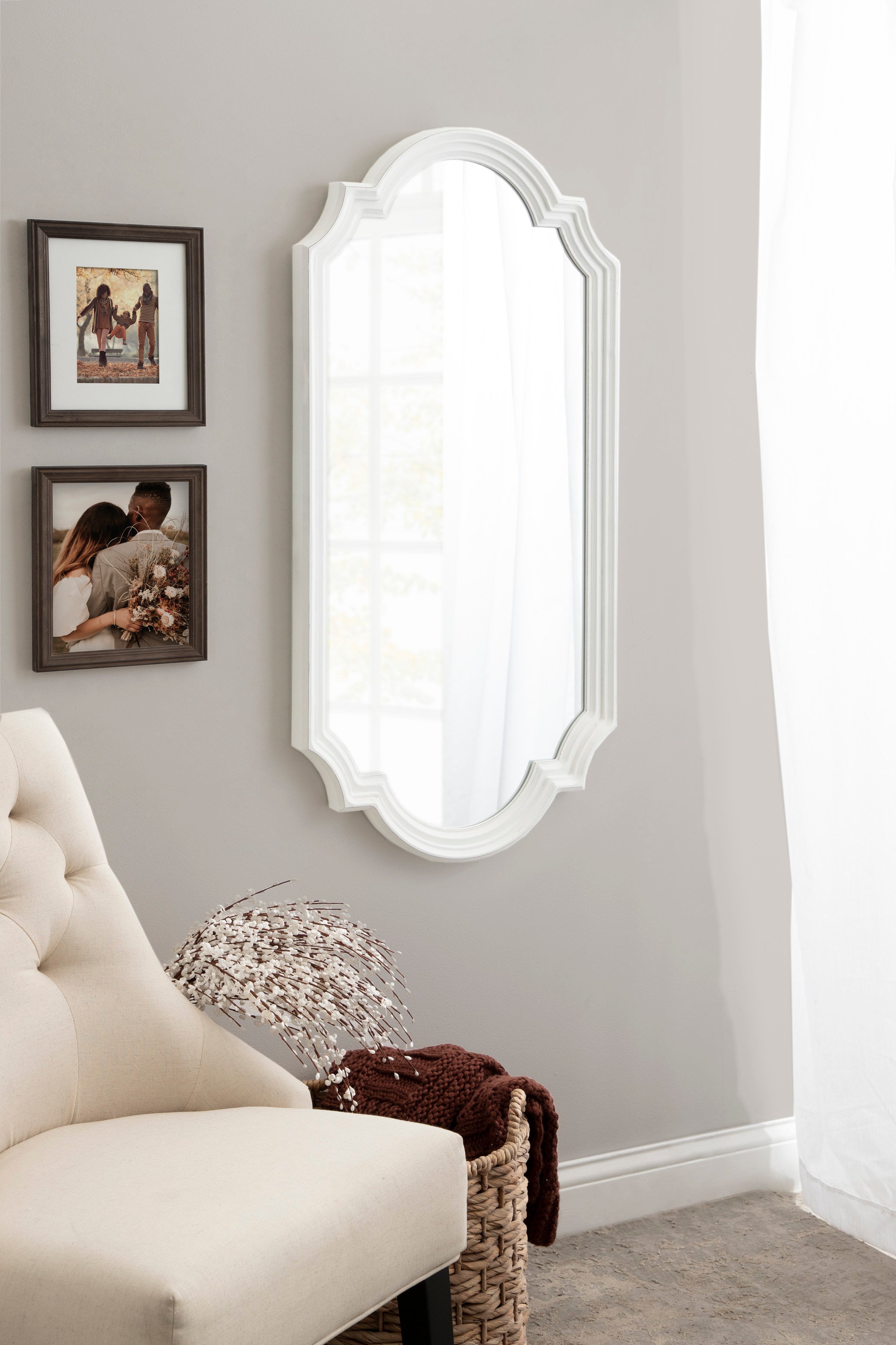 Full Length Mirror White 20x42 6