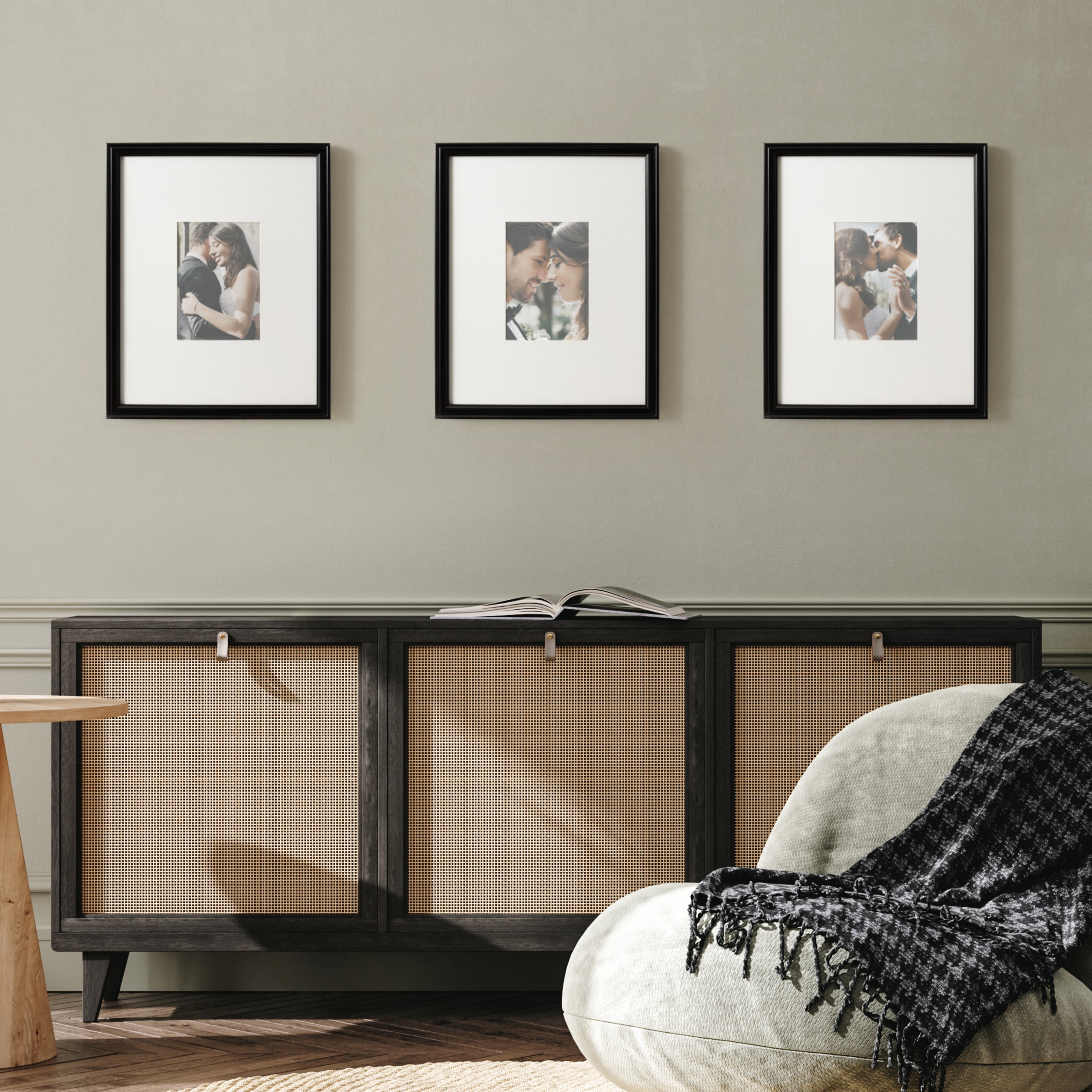 Wall Frame 11x14 matted to 5x7 Black 8