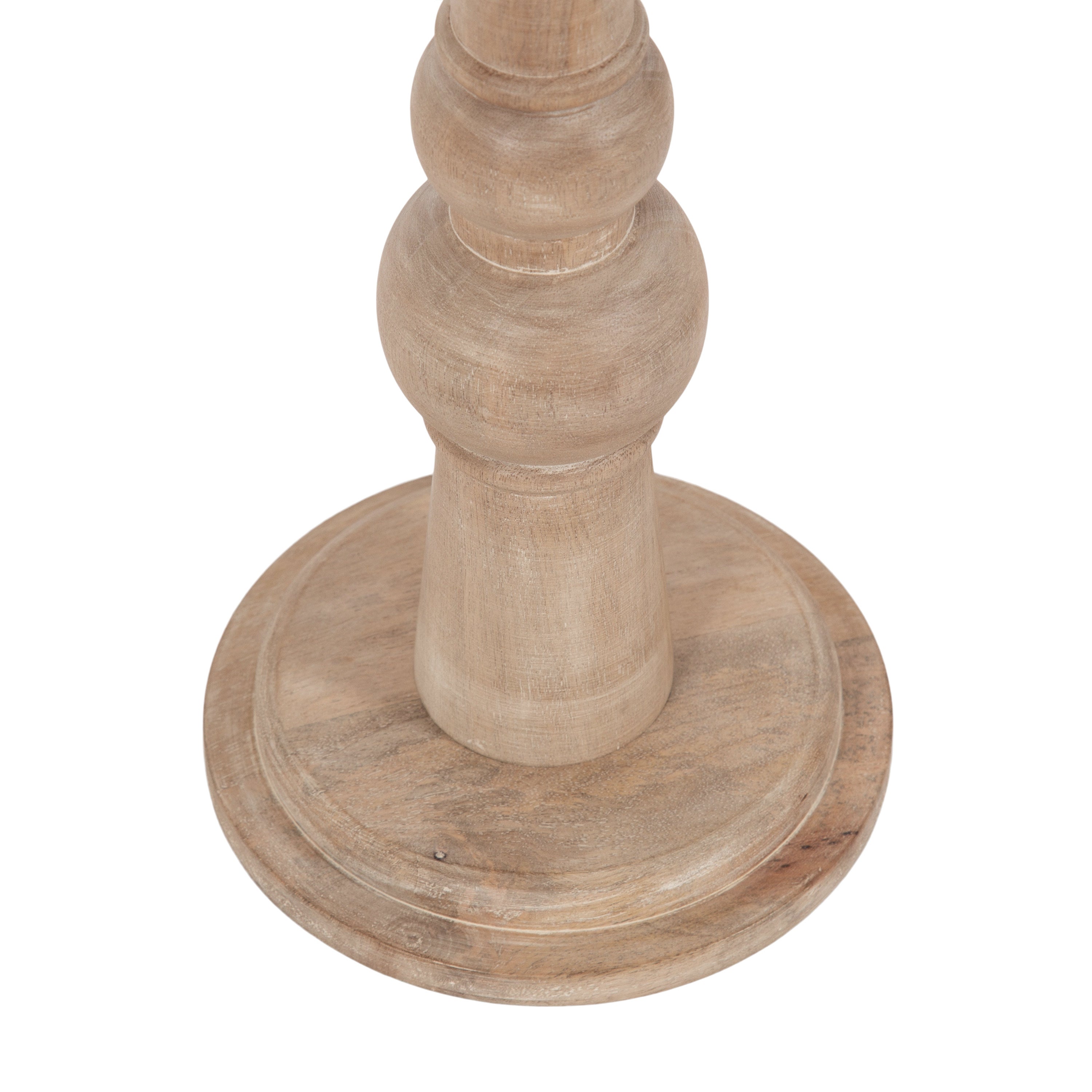 Side Table White Natural Beige 8x8x23 5