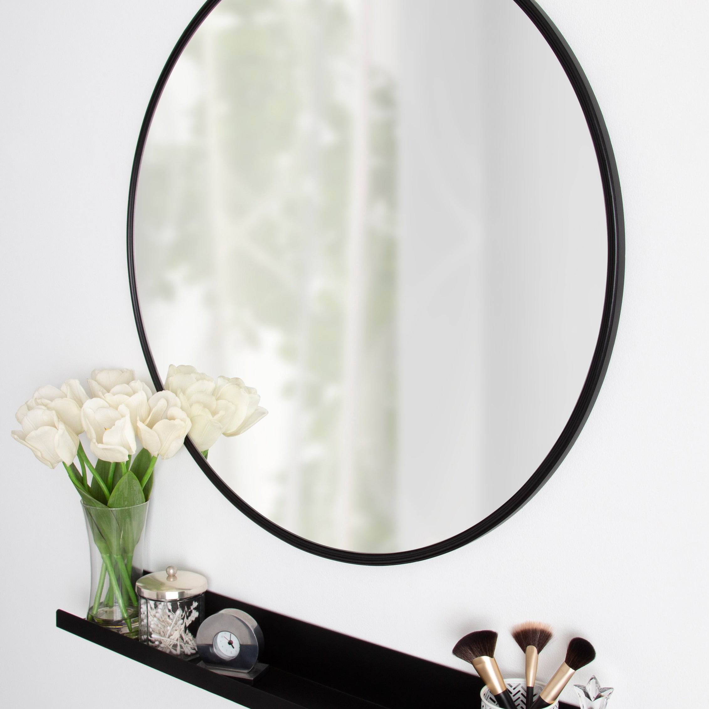 Round Mirror Black 30" Diameter 6