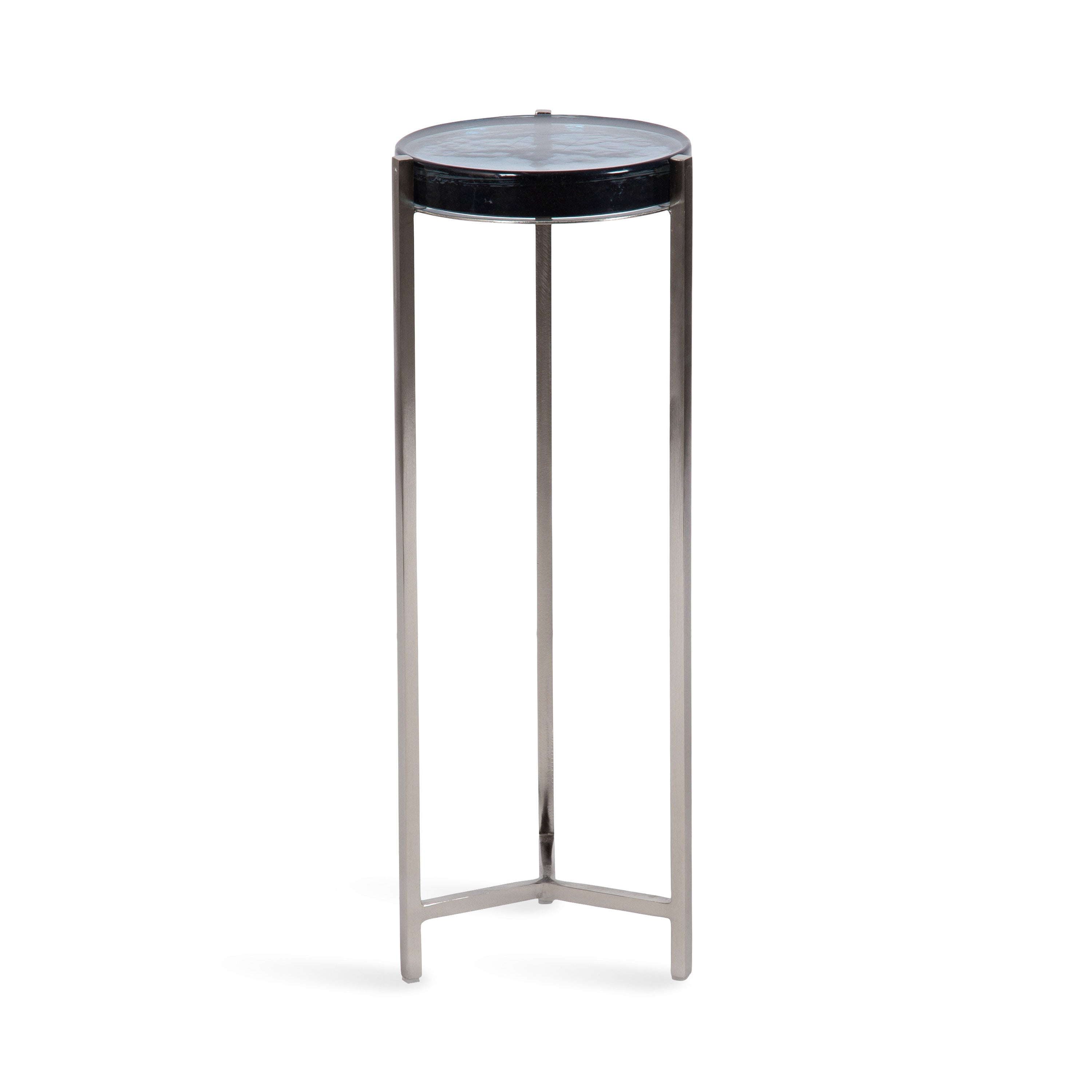Drink Table Blue Silver 9x9x23 5