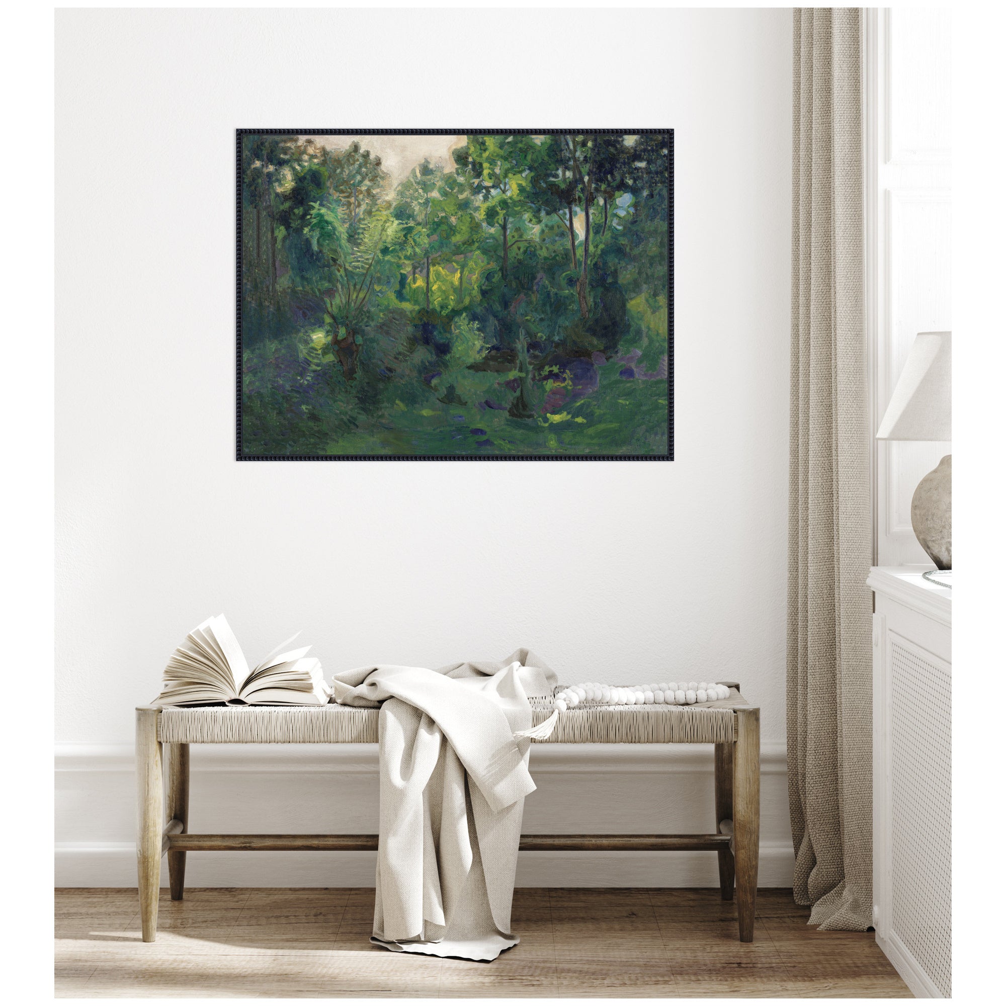 Wooded Landscape 1900 Thorvald Erichsen by Nostalgia Prints Framed Canvas Wall Art Print