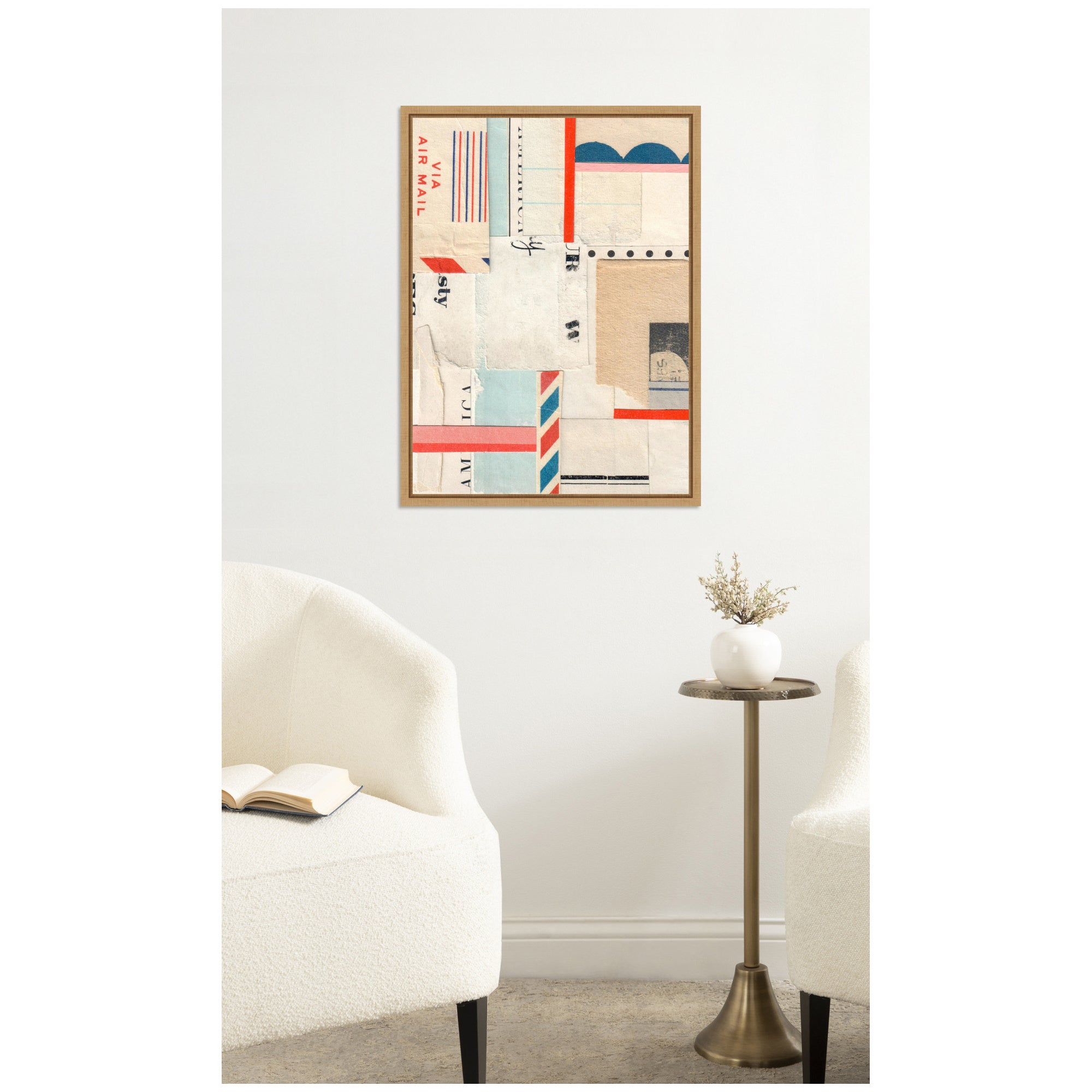 Framed Canvas Sylvie Natural 18x24 7