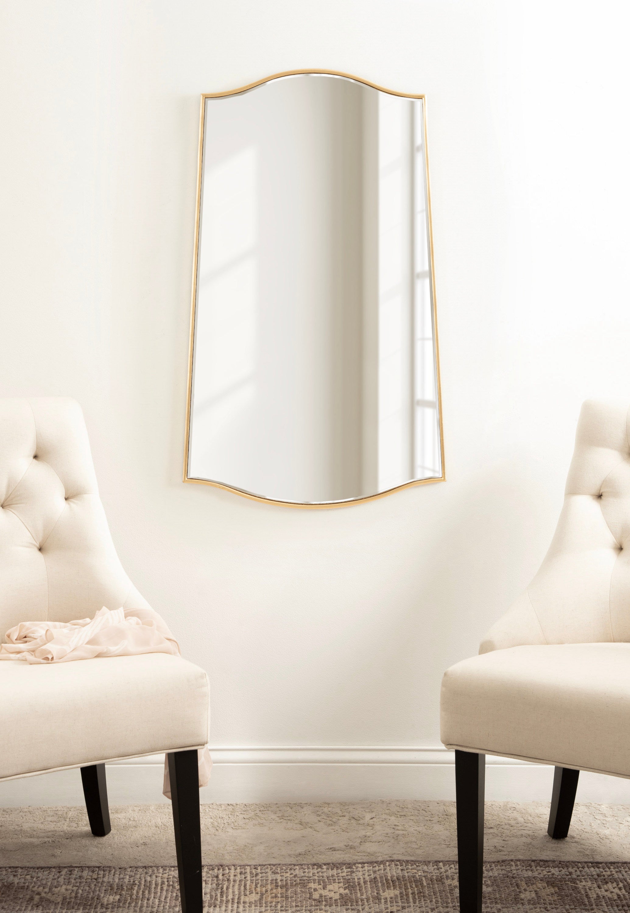Scallop Mirror Gold 22x36 7