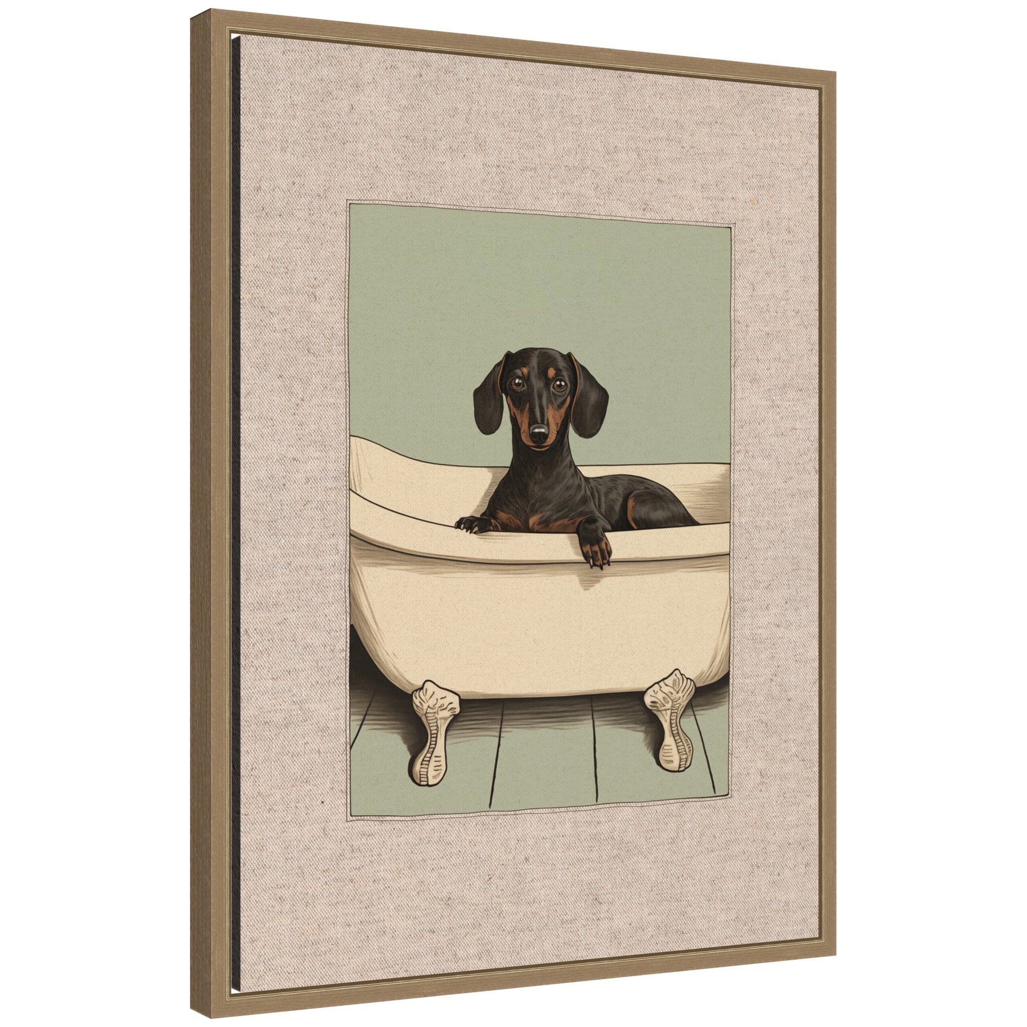 Framed Canvas 18x24 Sylvie Dark Gold 1