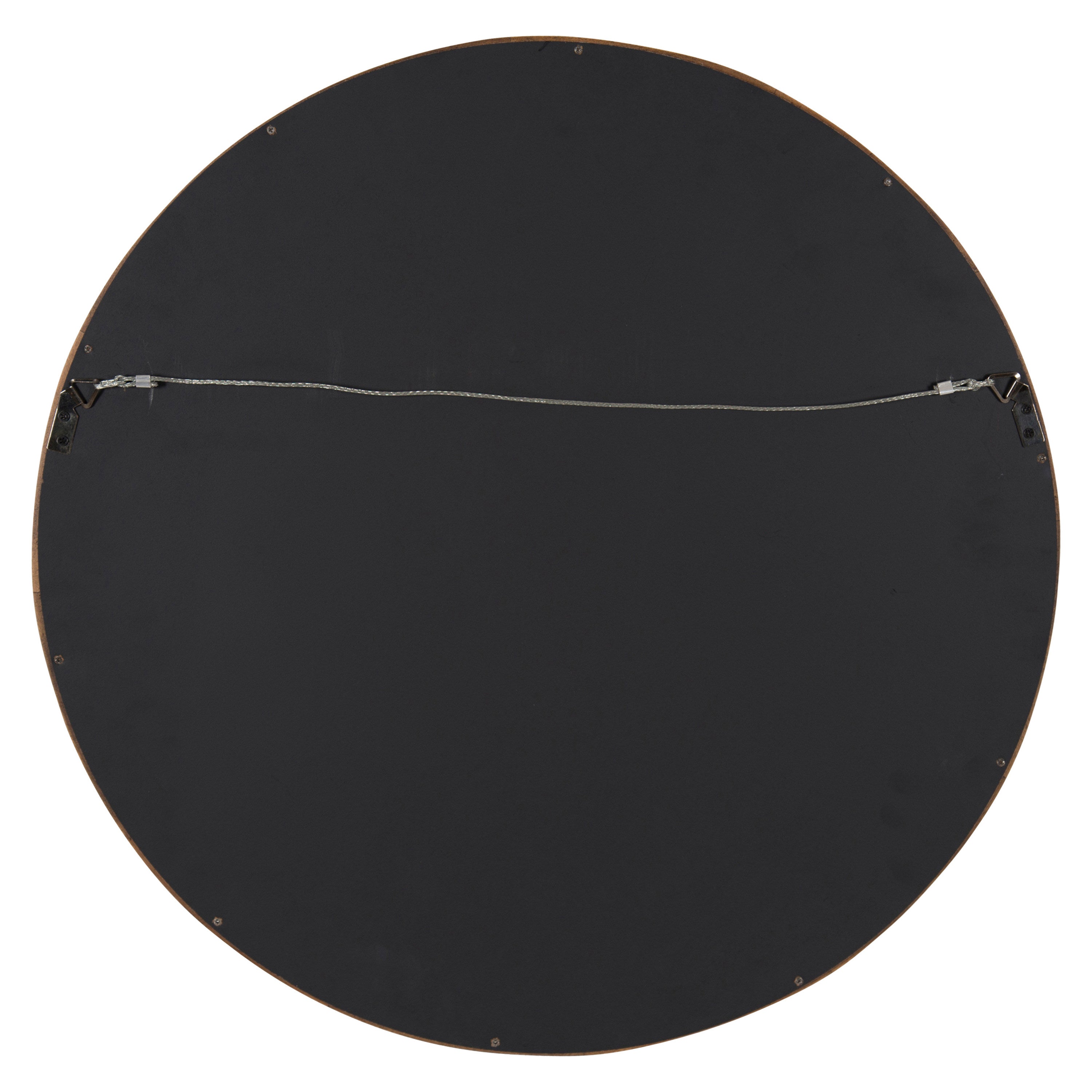 Round Mirror Rustic Brown 22" Diameter 4
