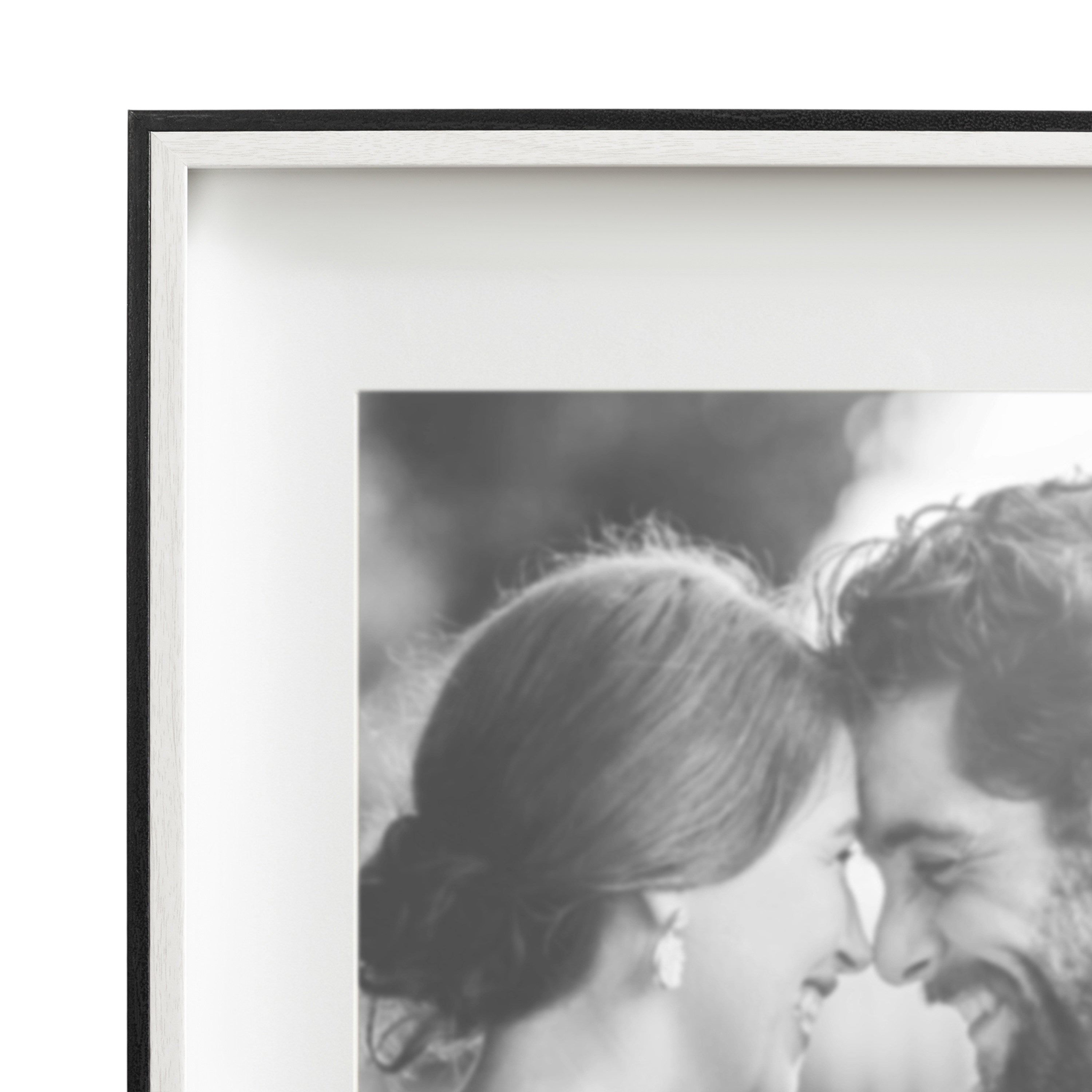 Wall Frame 14x18 matted to 11x14 Black White 3