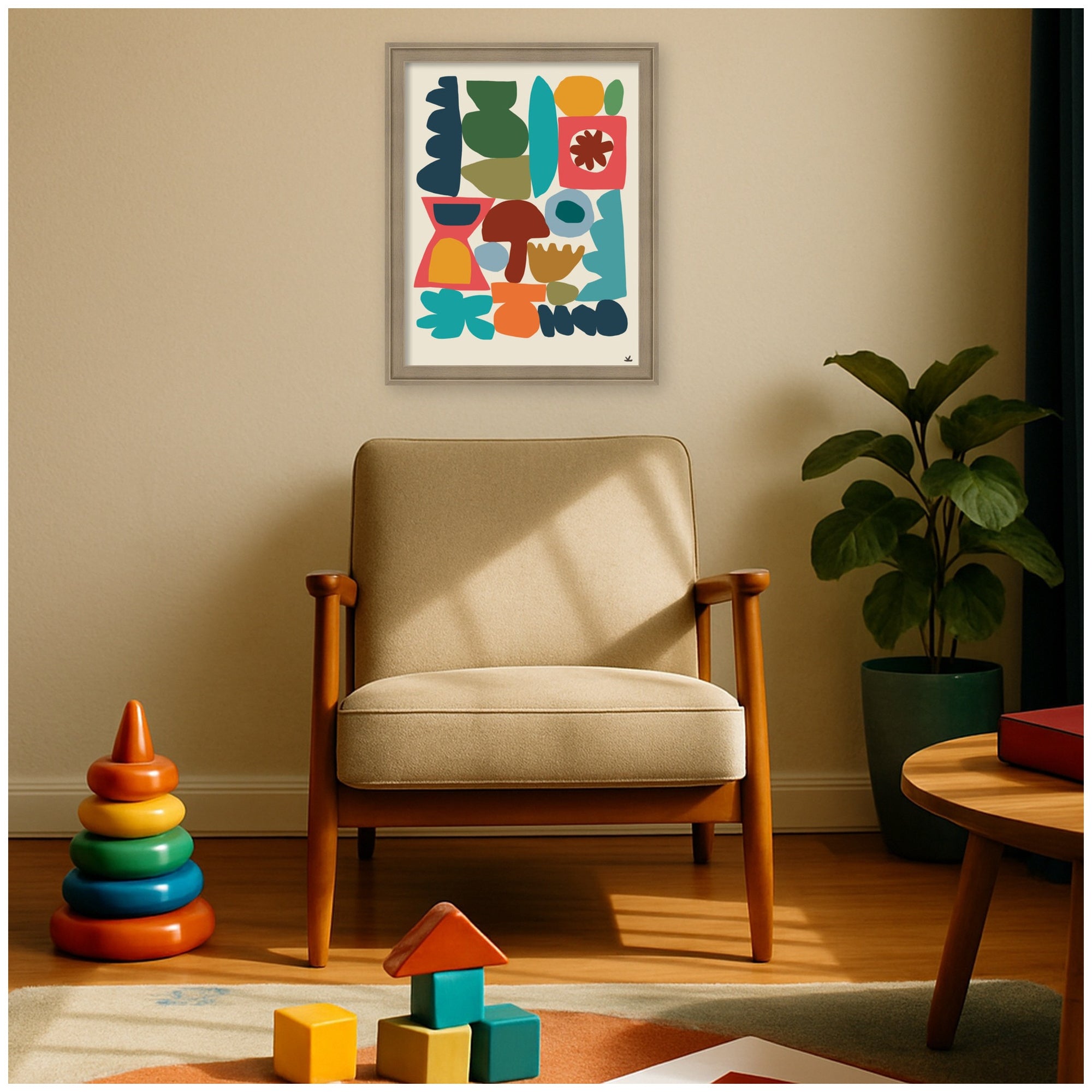 Garden Songs Pt 1 by Kelly Knaga Framed Mounted Canvas Wall Art Print