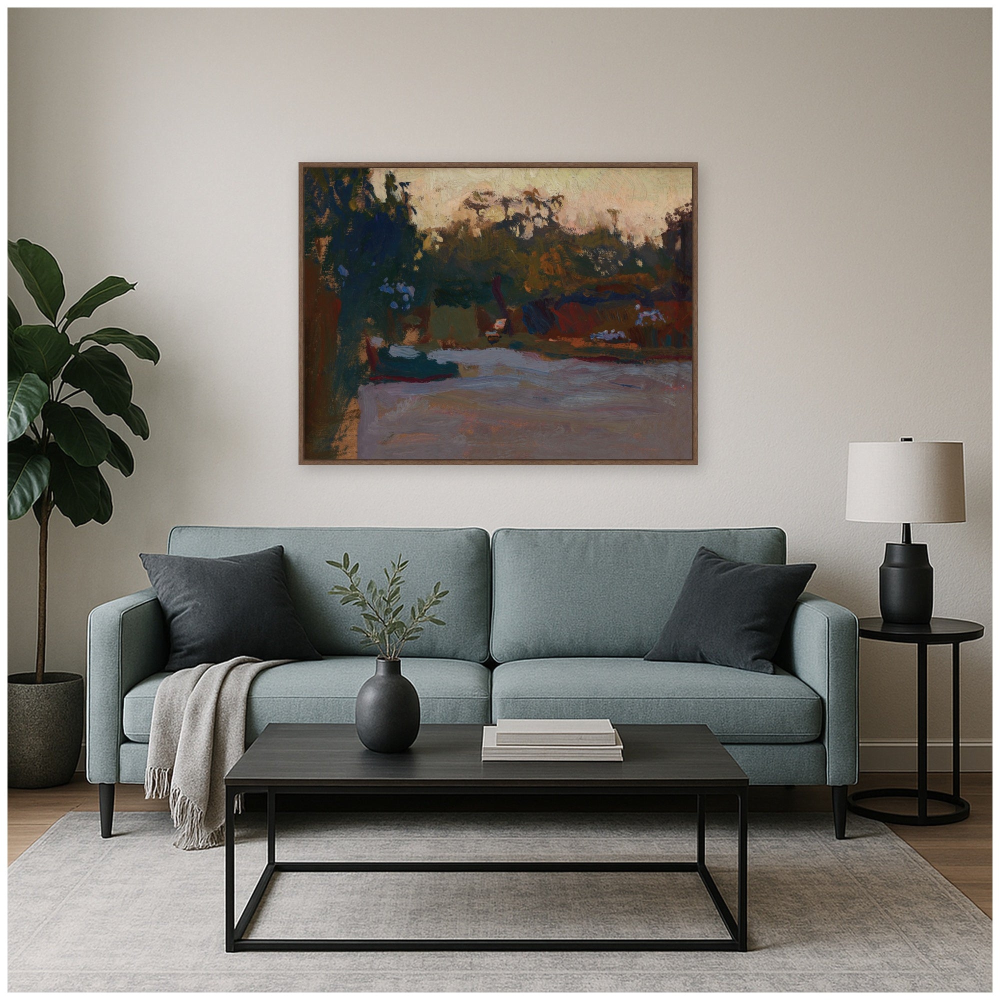 Framed Canvas 42x32 Sylvie Walnut 7