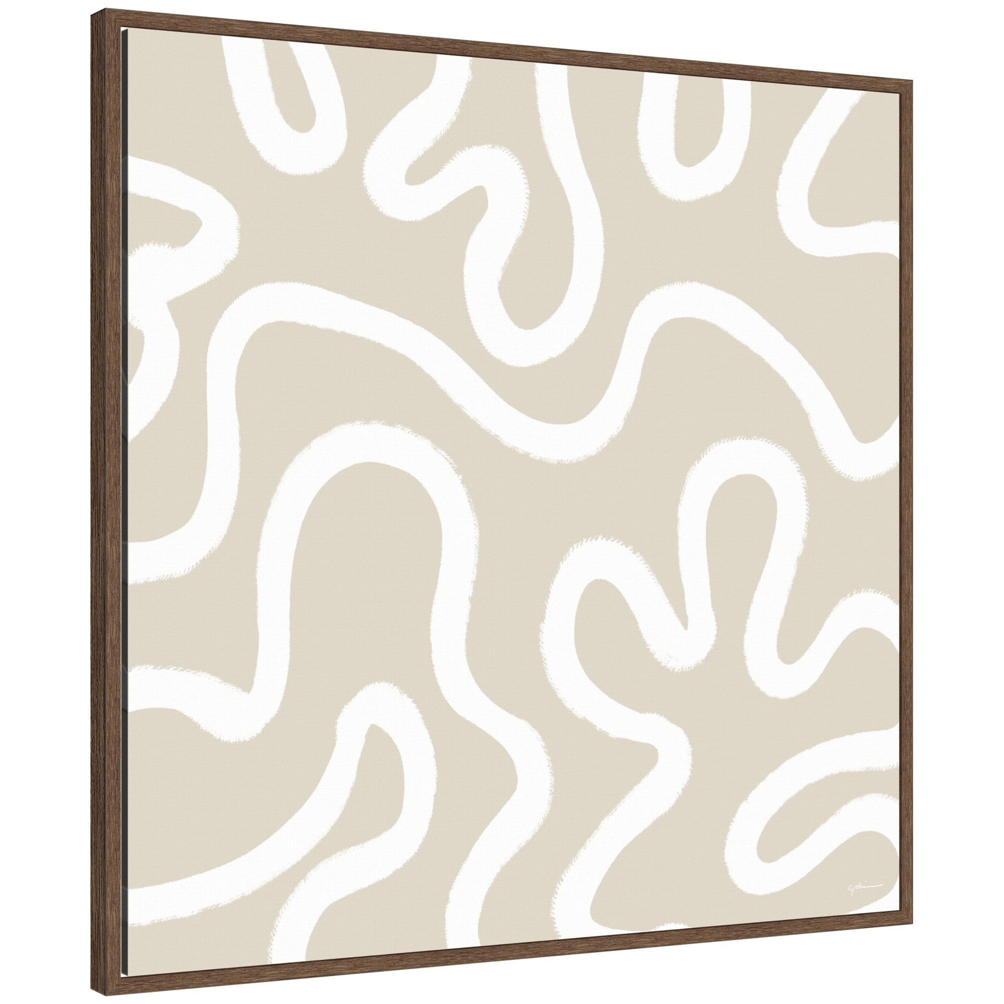 Organic Figures by Gabrielly Guedes Framed Canvas Wall Art Print
