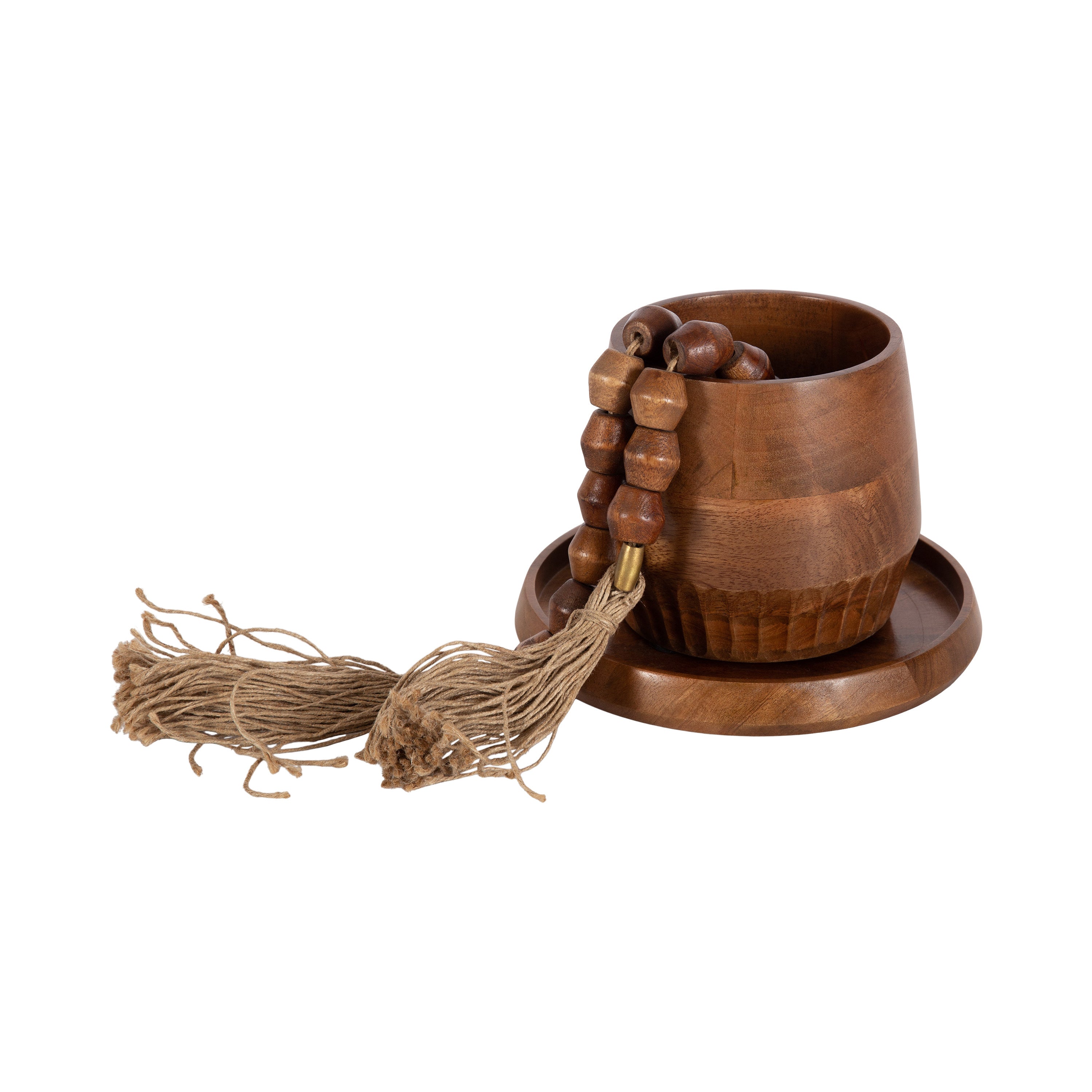 Decorative Accessory Set Walnut Brown 3 Piece 3