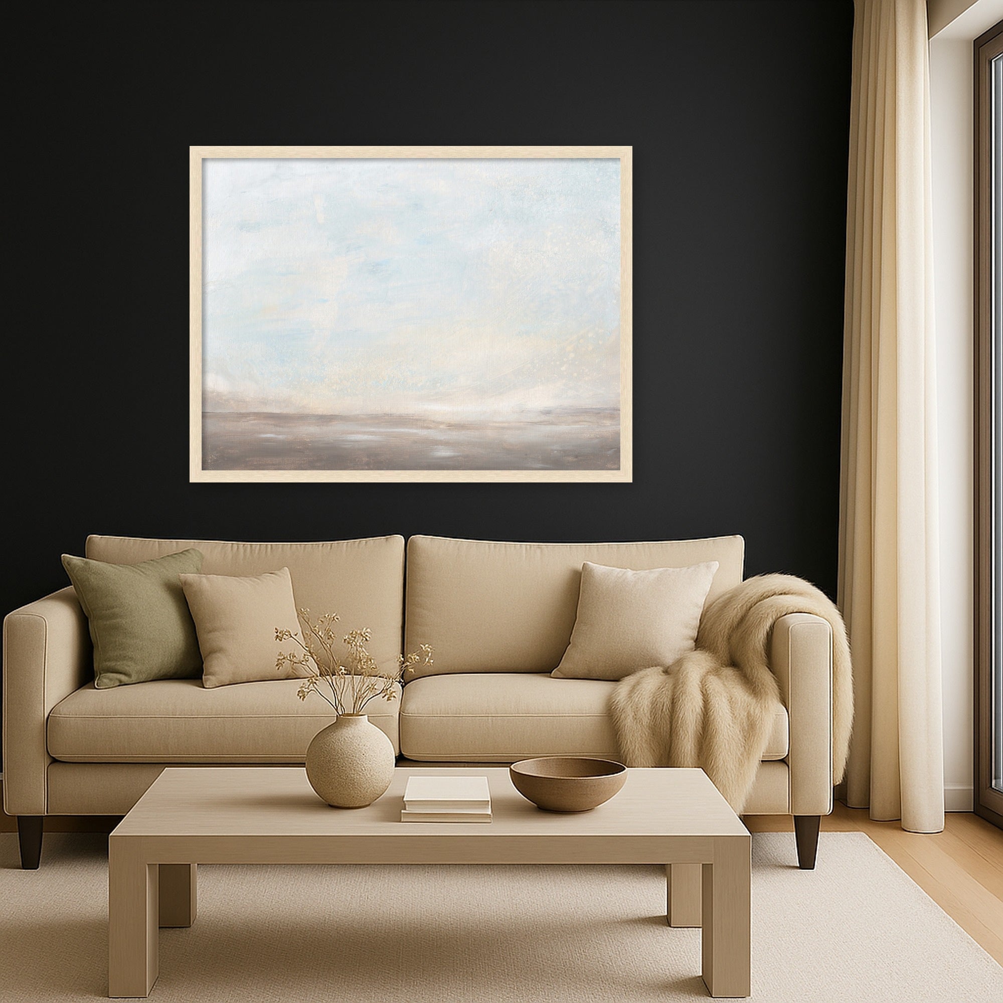 Mounted Canvas 38x29 Woodgrain Stripe Blonde 6