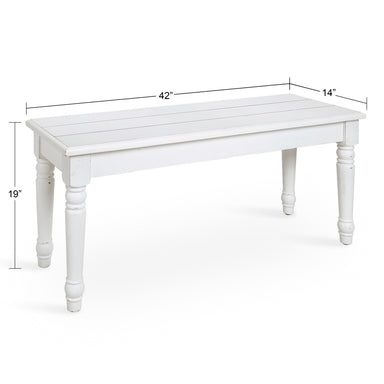 Bench White 42x14x19 2