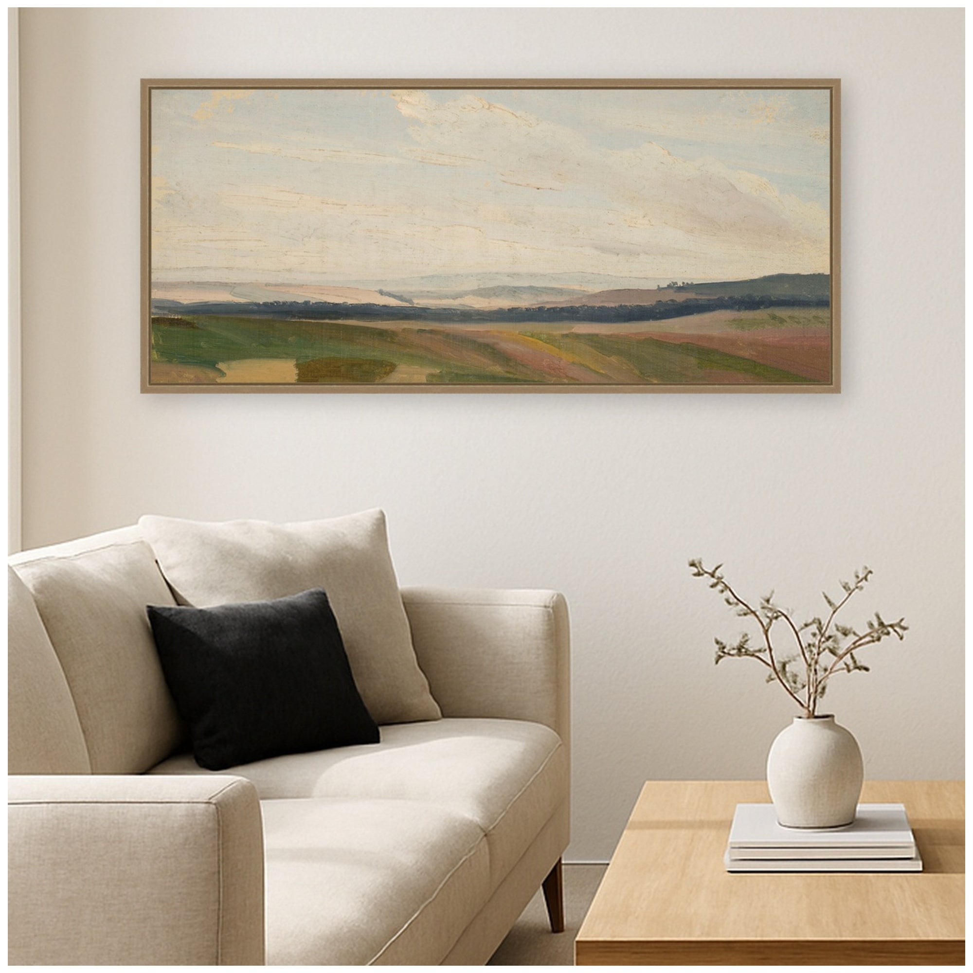 Framed Canvas 40x18 Sylvie Dark Gold 5