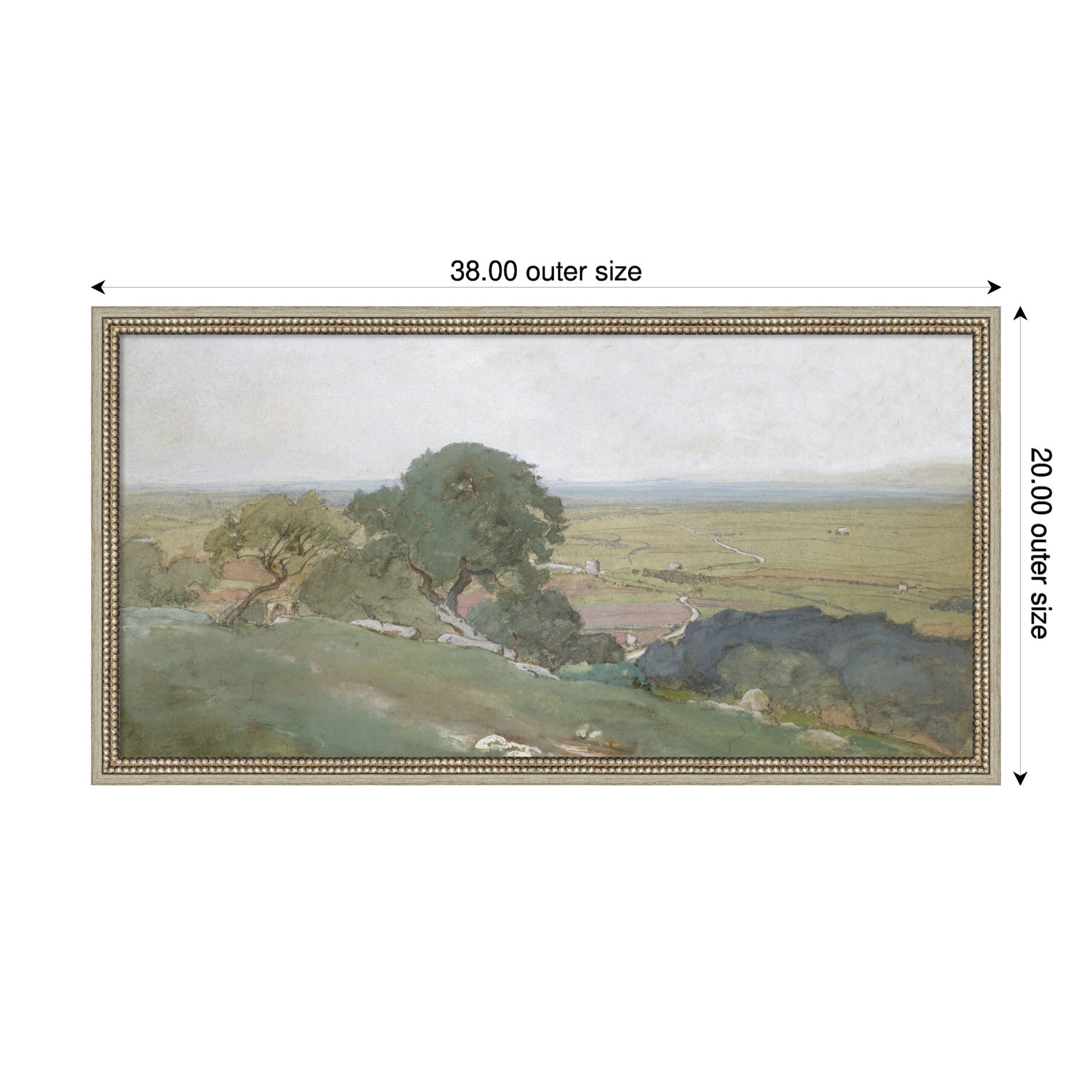 Mounted Canvas 38x20 Castellan Silver 2