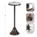 Drink Table Mirror Pewter 10x10x23 2