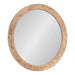 Round Mirror Brown 24x24 5