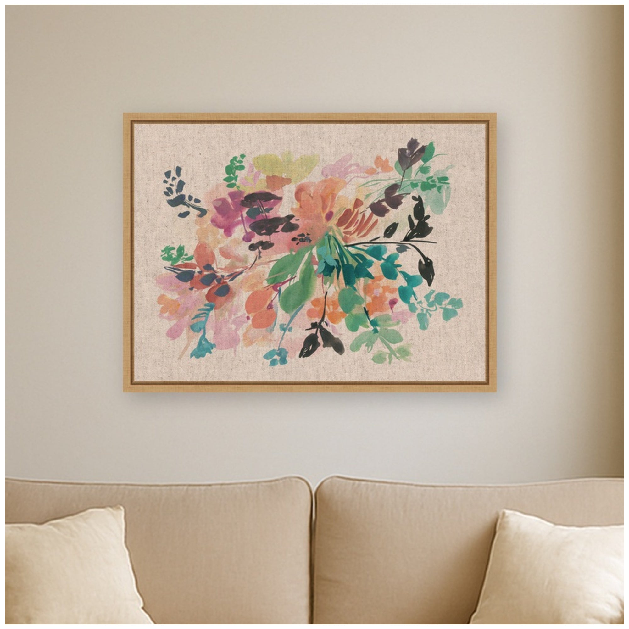 Framed Canvas 24x18 Sylvie Natural 6