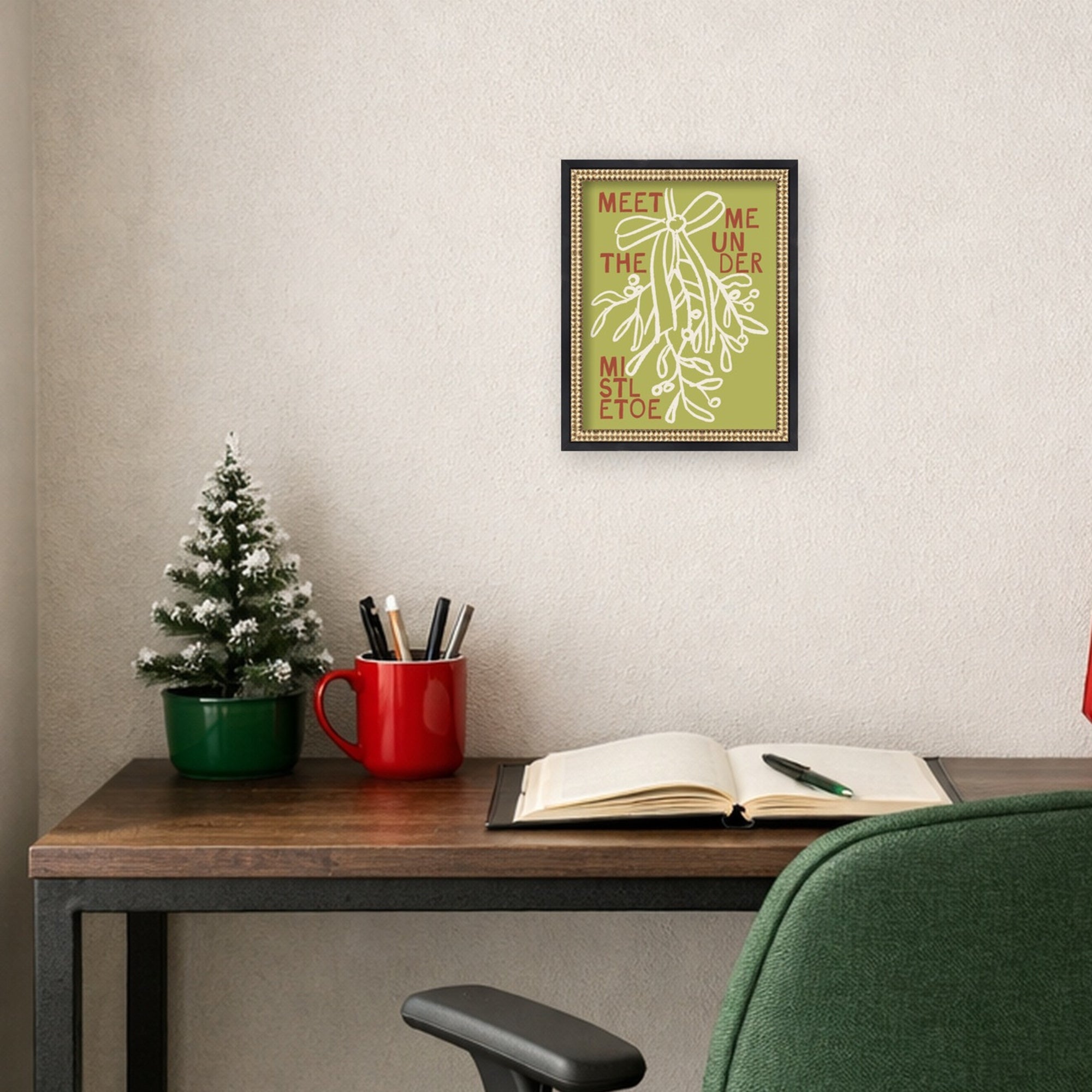 Mounted Canvas Castellan Black 13x16 5