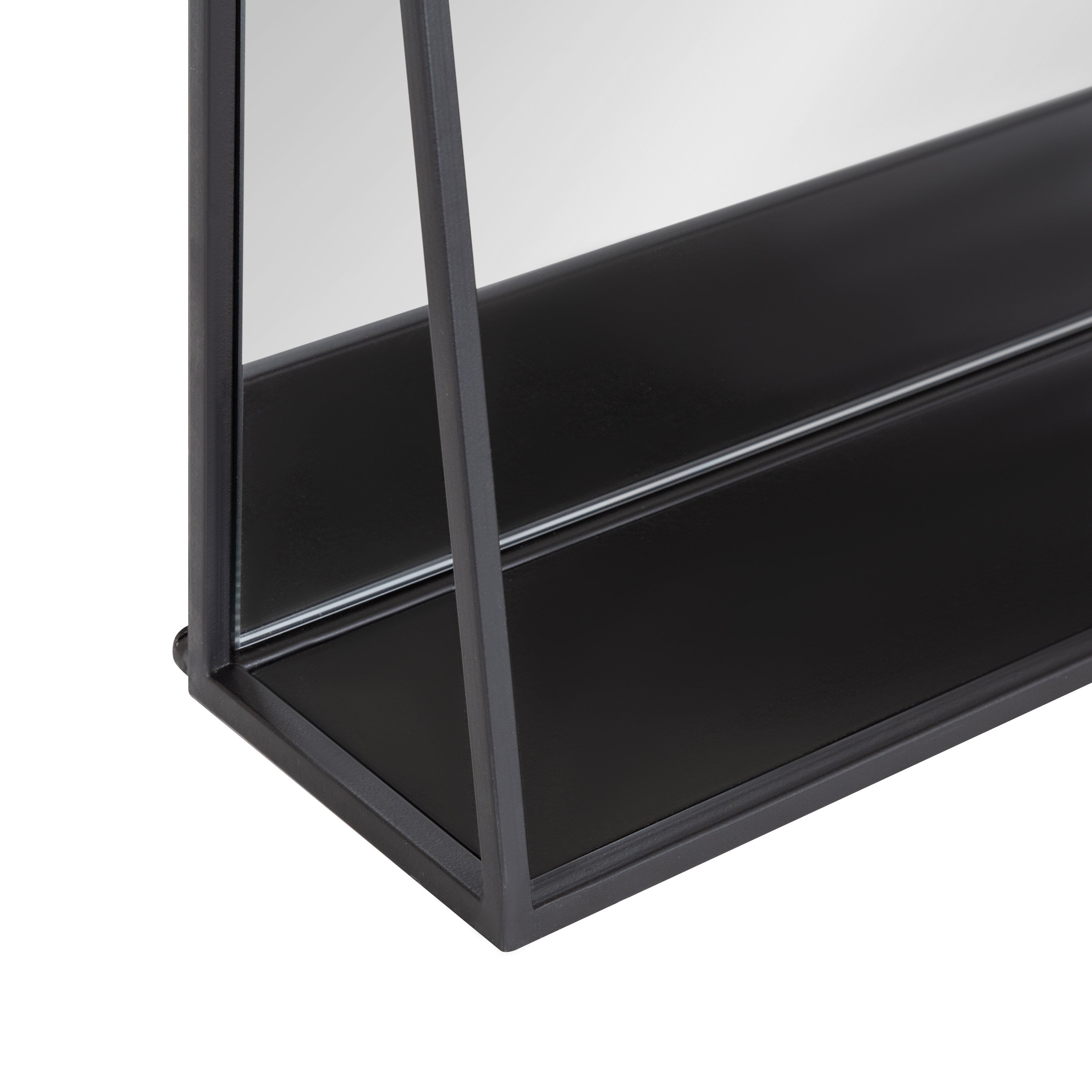 Lintz Metal Framed Mirror with Shelf