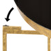 Side Table Black Gold 18.25x18.25x22 5